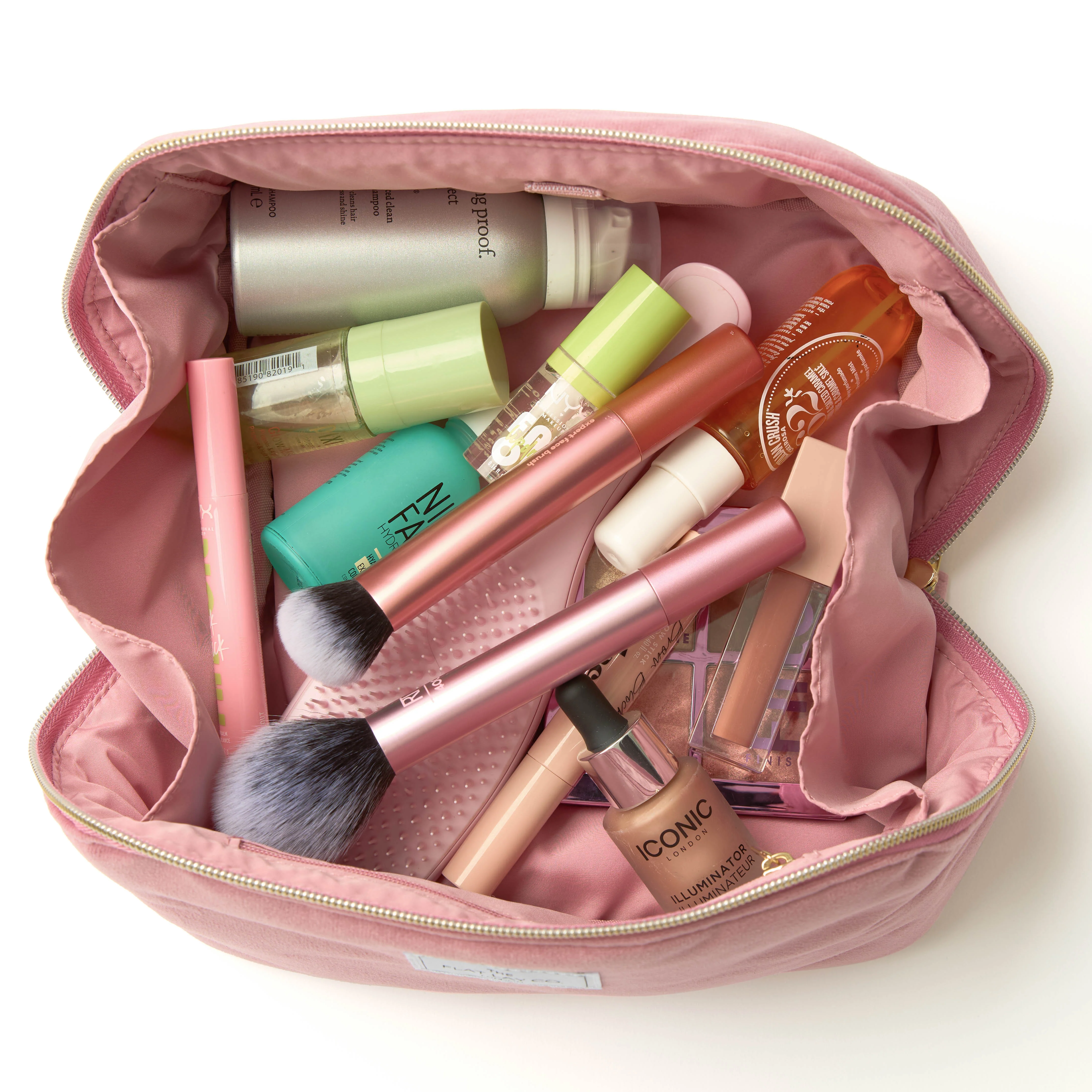Box Bag & Brush Case Bundle - Pink Velvet - Image 3