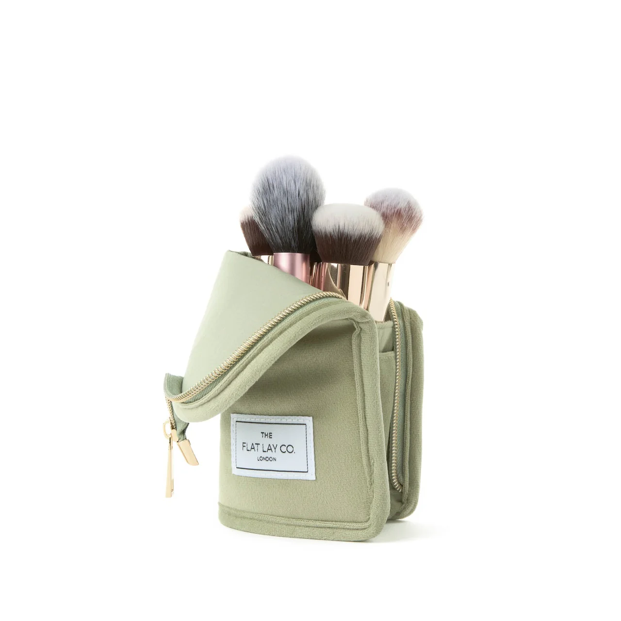 Box Bag & Brush Case Bundle - Sage Green Velvet - Image 7