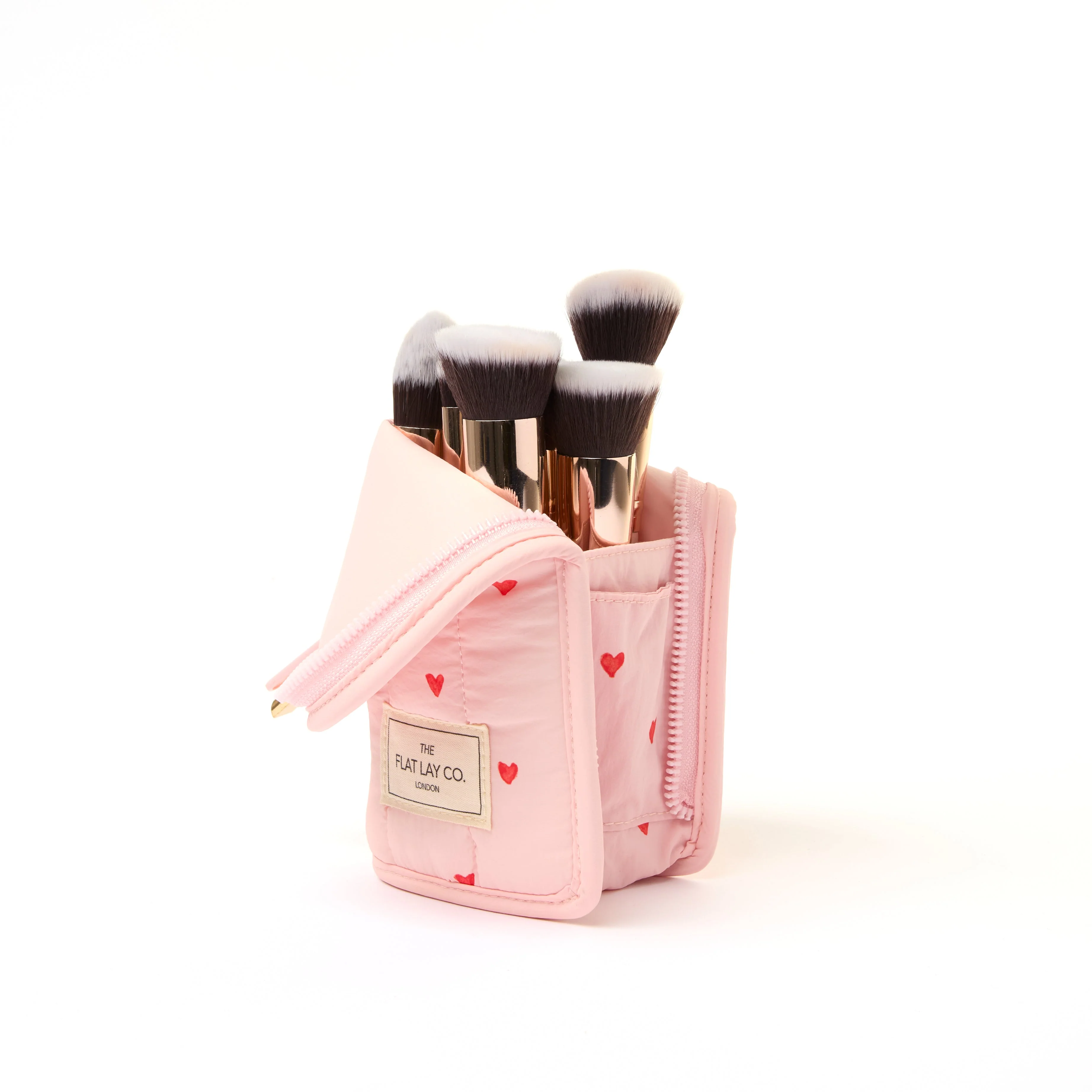 Marshmallow Box Bag & Brush Case Bundle - Sweet Pink Hearts - Image 7