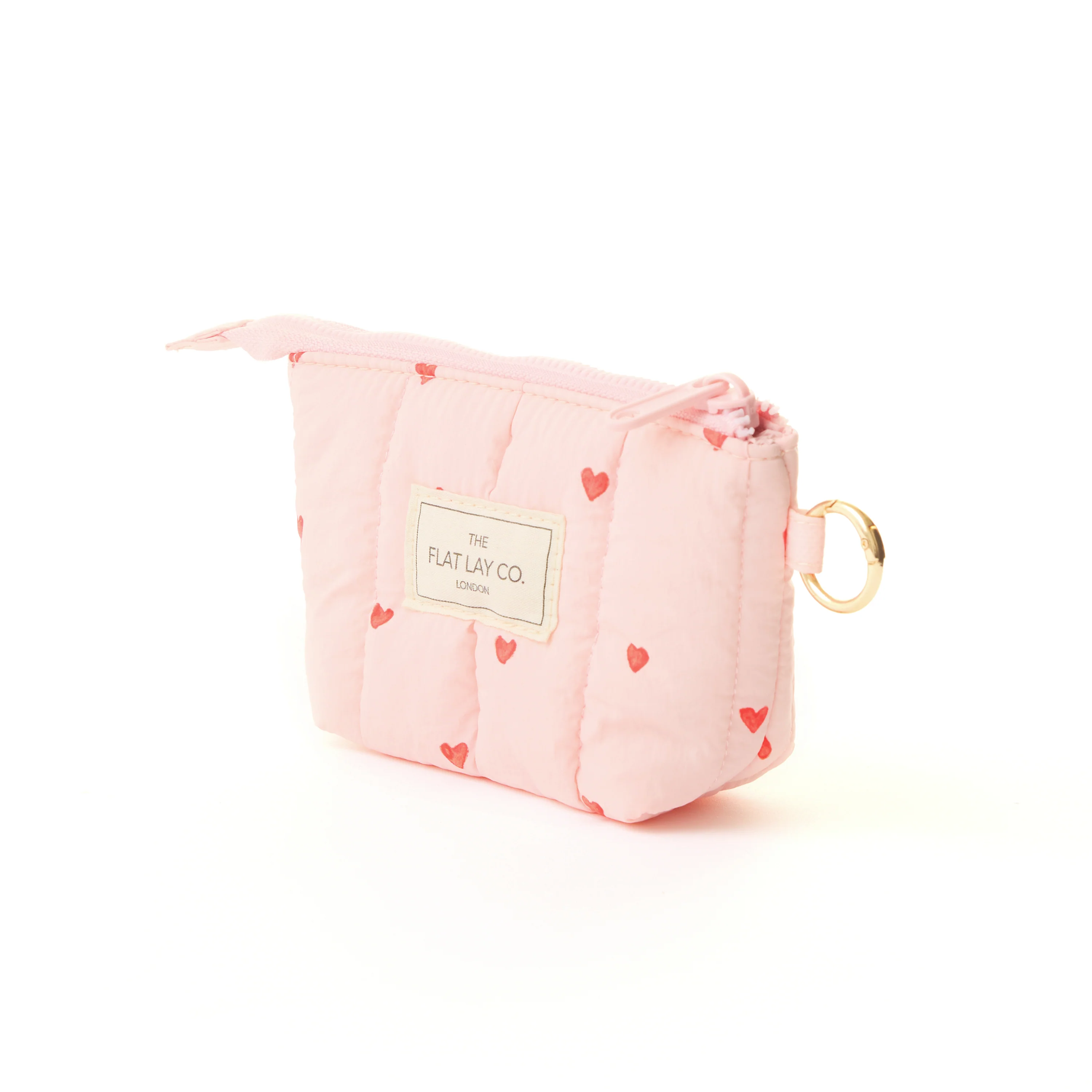 Padded Essential Pouch & Mini Keyring Bundle - Sweet Pink Hearts - Image 5