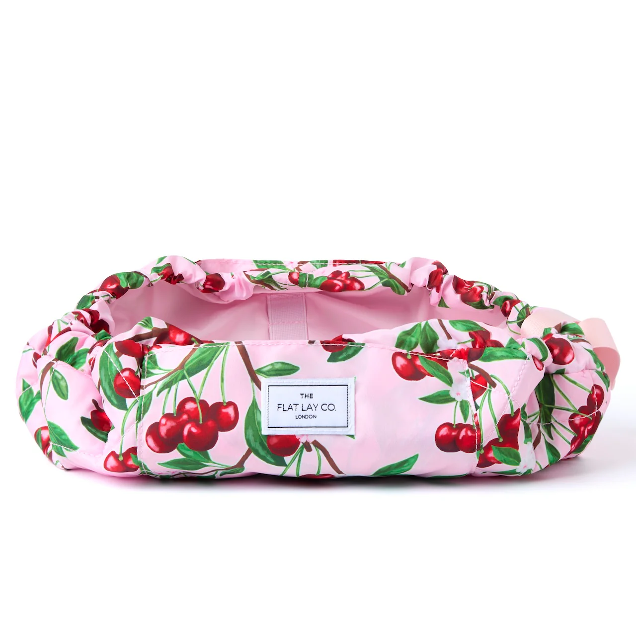 Drawstring Flat Lay Makeup Bag - Cherries - Image 4
