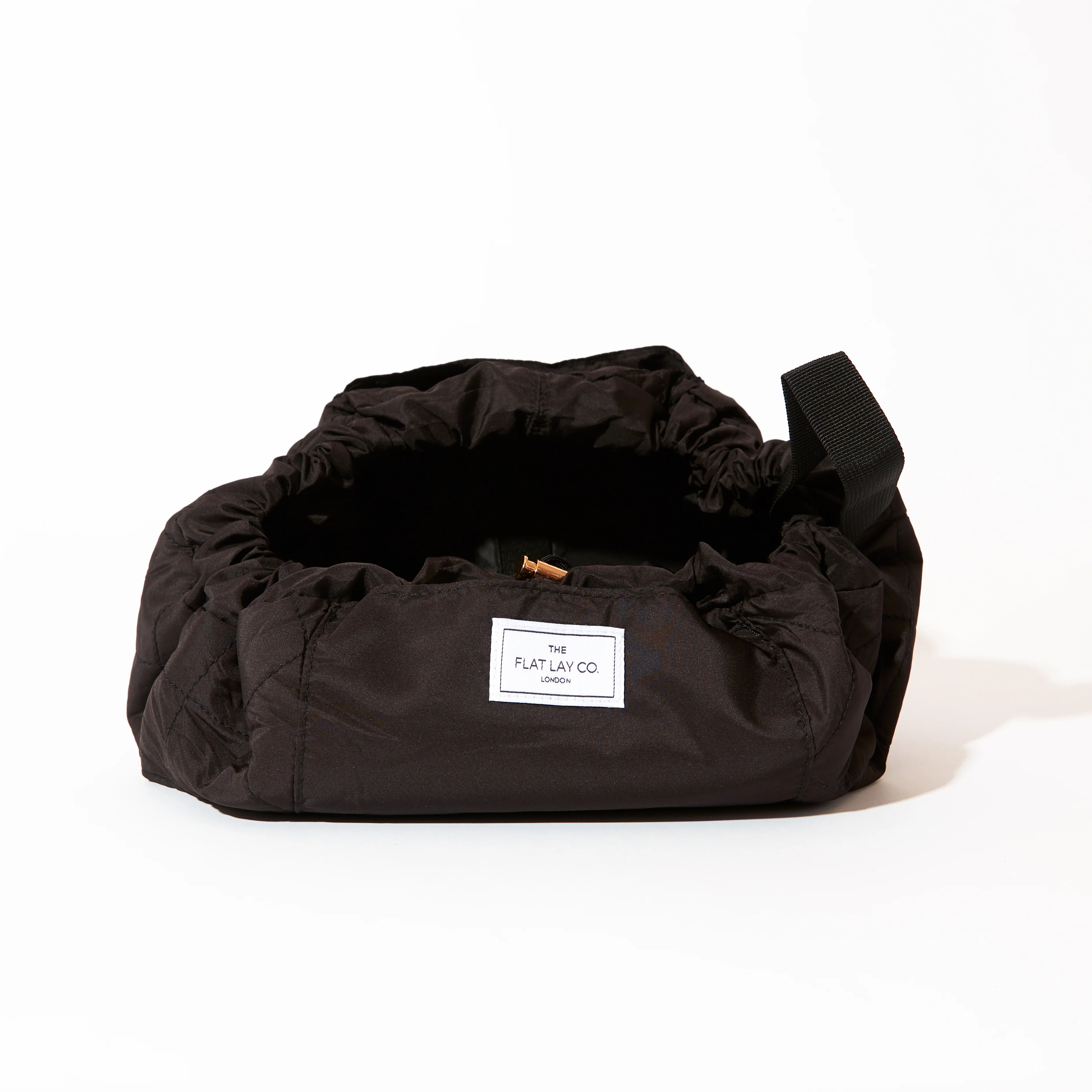 Drawstring Flat Lay Makeup Bag - Classic Black - Image 4