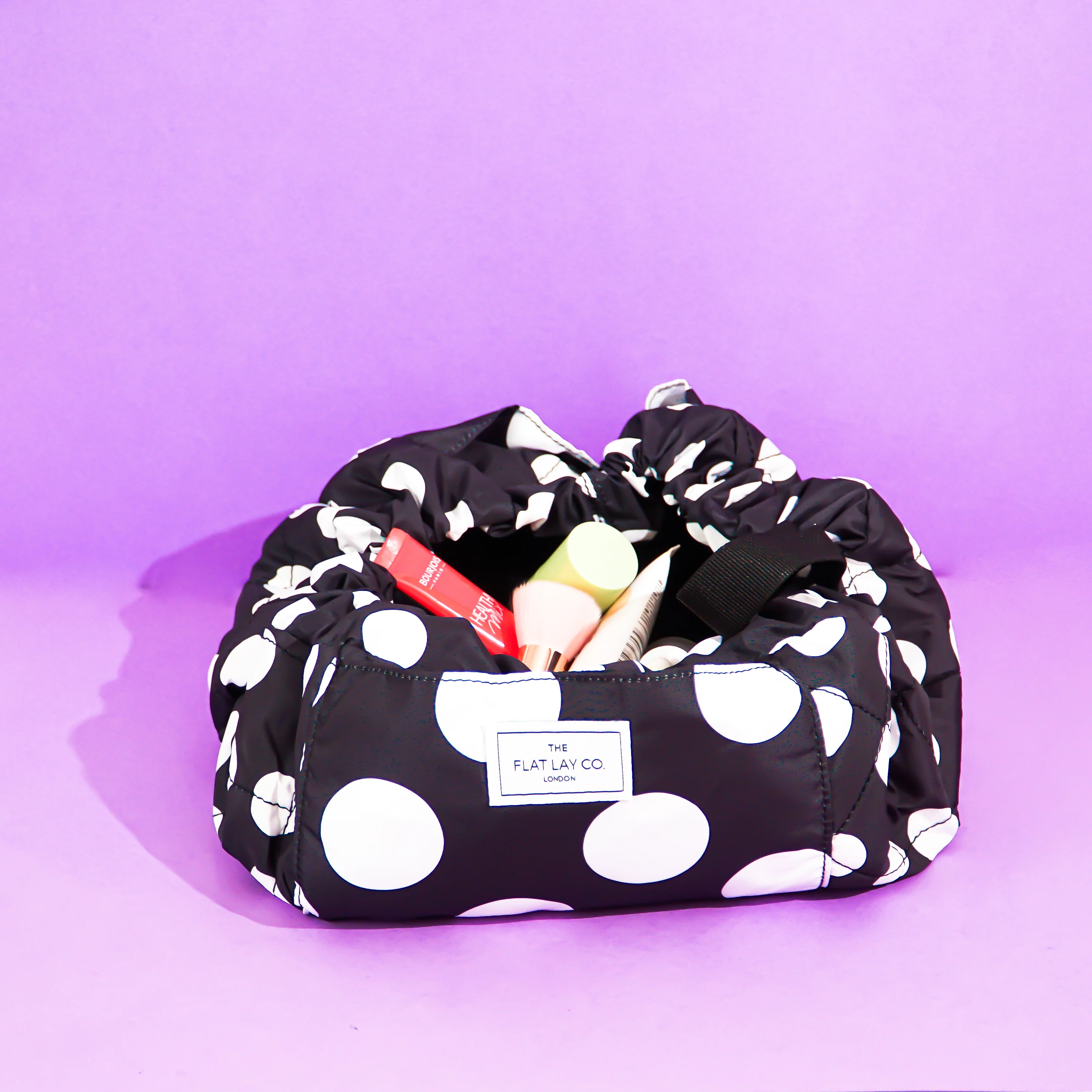 Drawstring Flat Lay Makeup Bag - Double Spots - Image 8