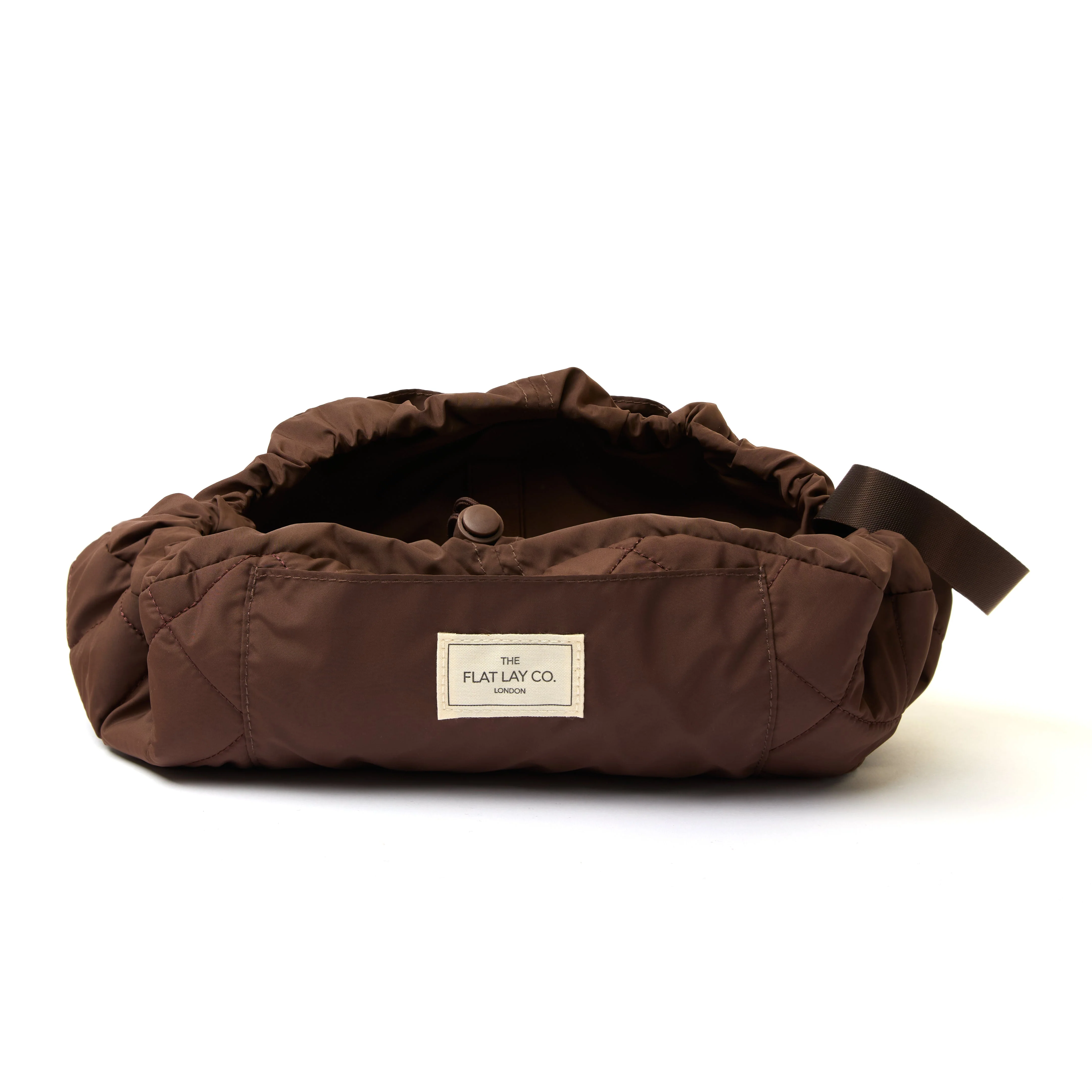 Drawstring Flat Lay Makeup Bag - Espresso - Image 5