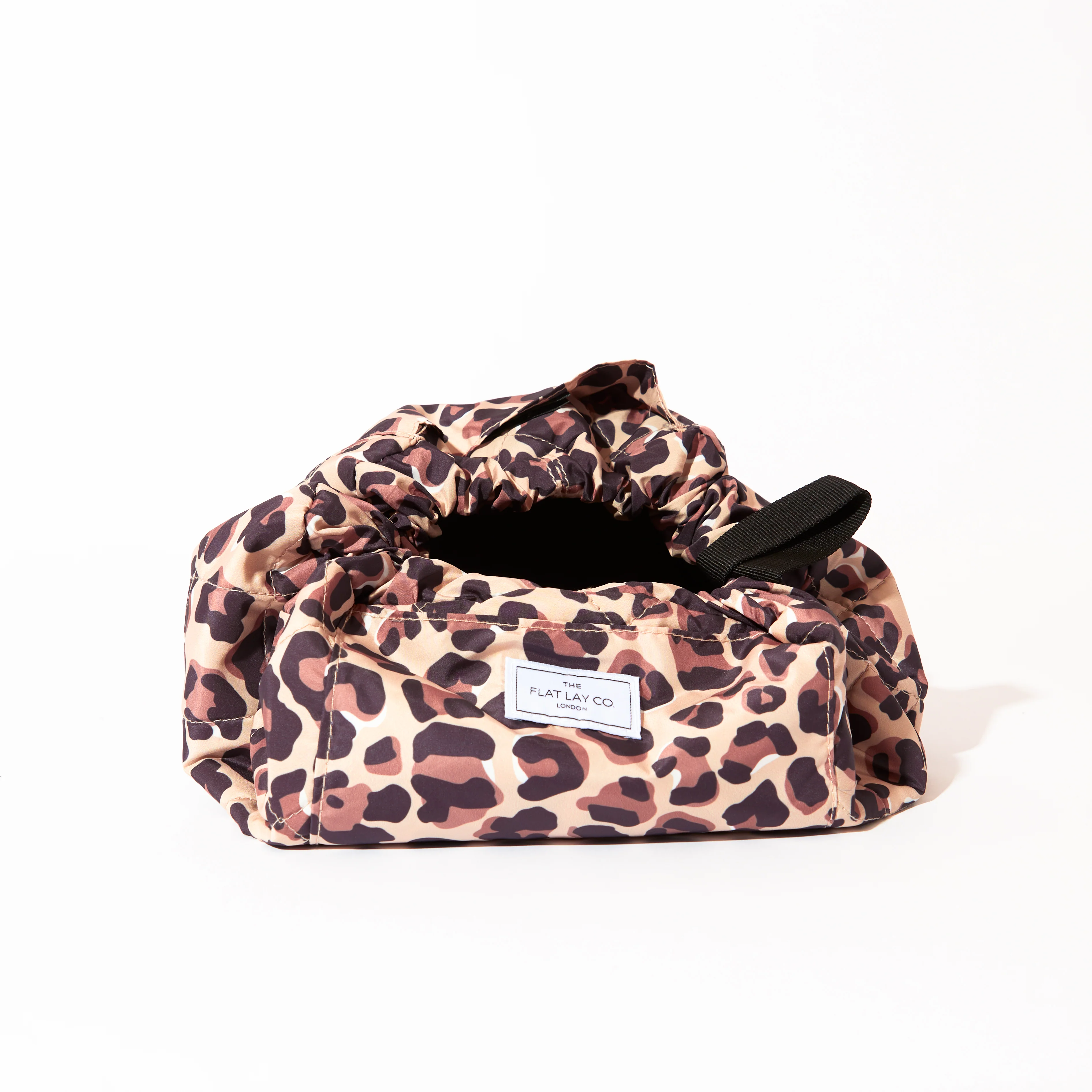 Drawstring Flat Lay Makeup Bag - Leopard Print - Image 5
