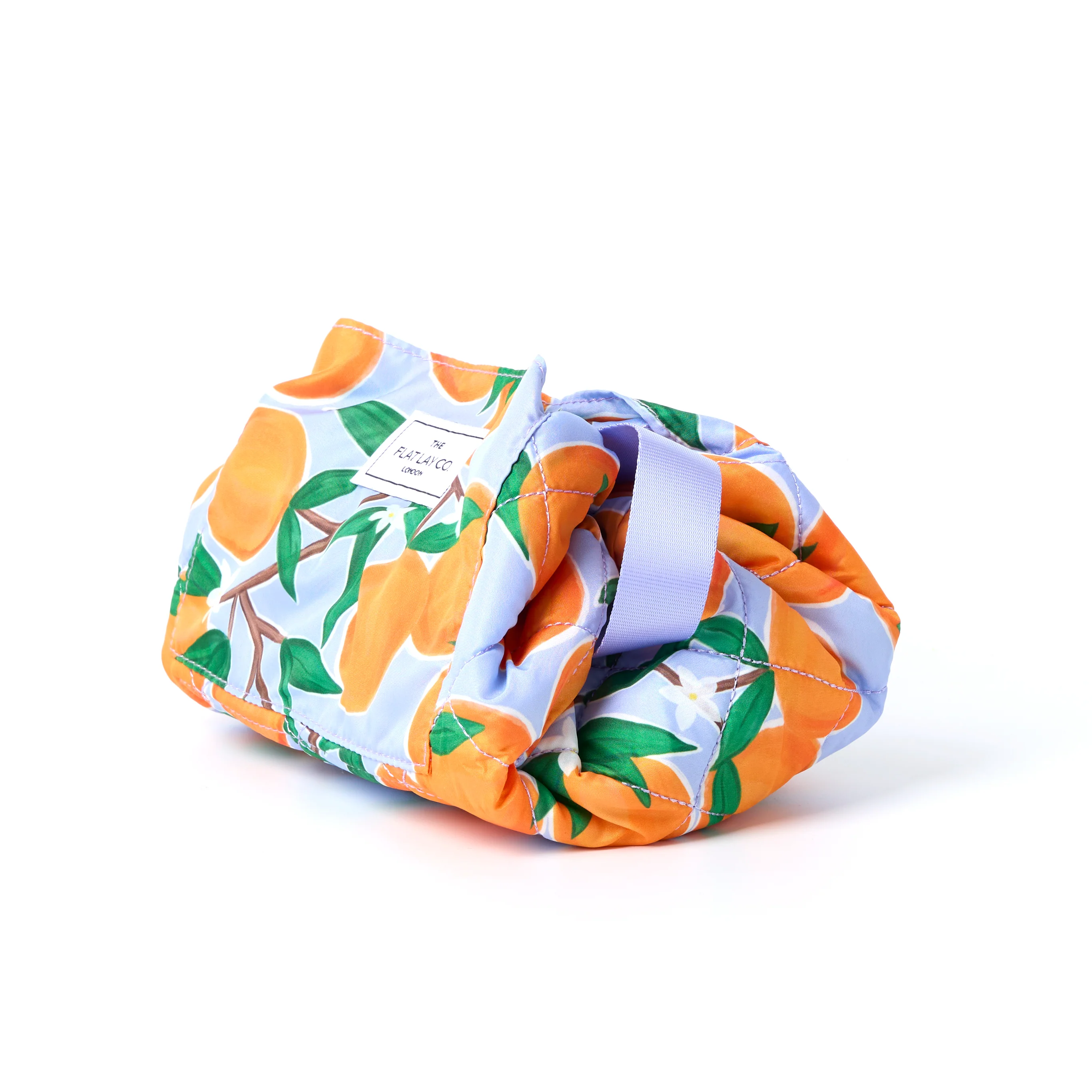 Drawstring Flat Lay Makeup Bag - Mediterranean Oranges - Image 3