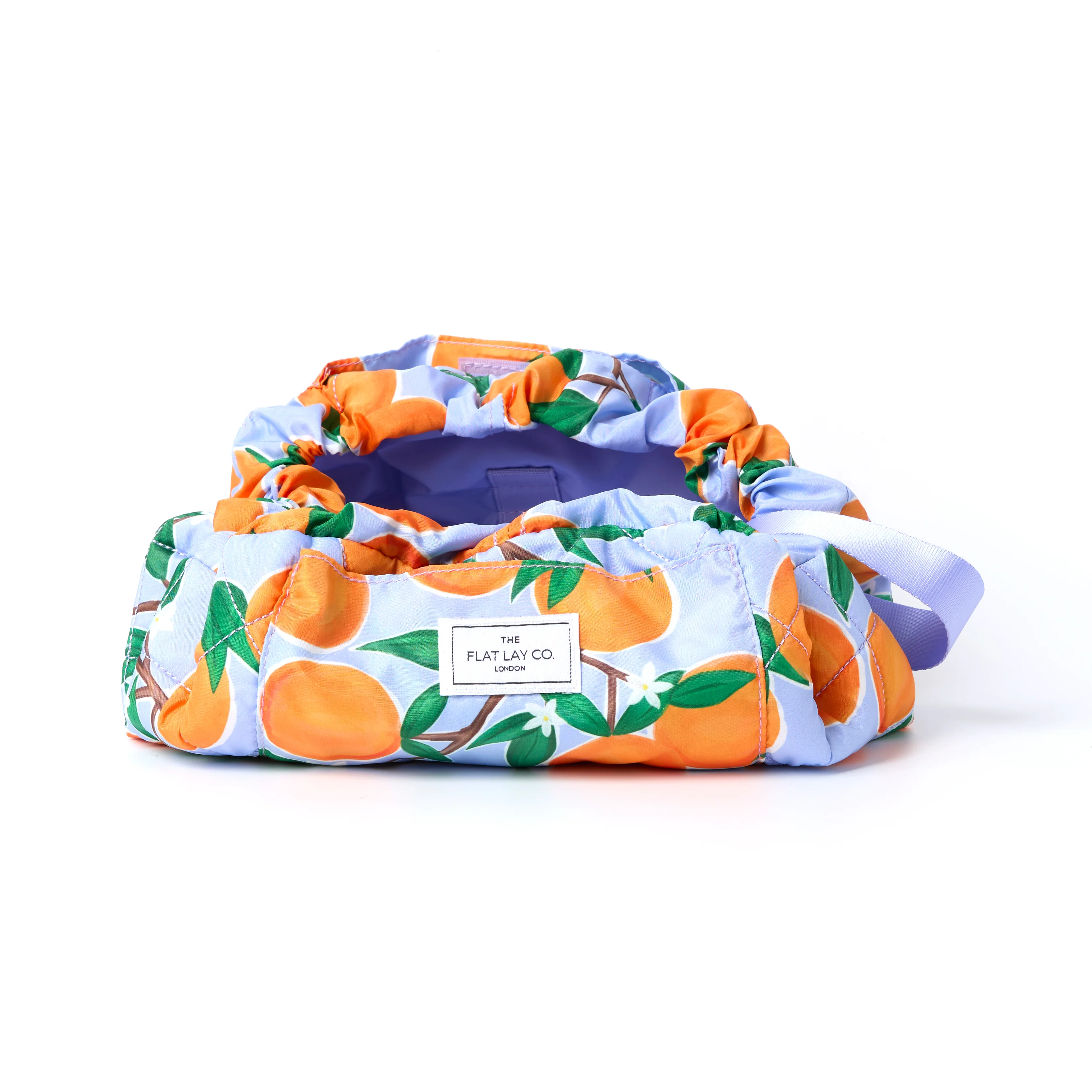 Drawstring Flat Lay Makeup Bag - Mediterranean Oranges - Image 5
