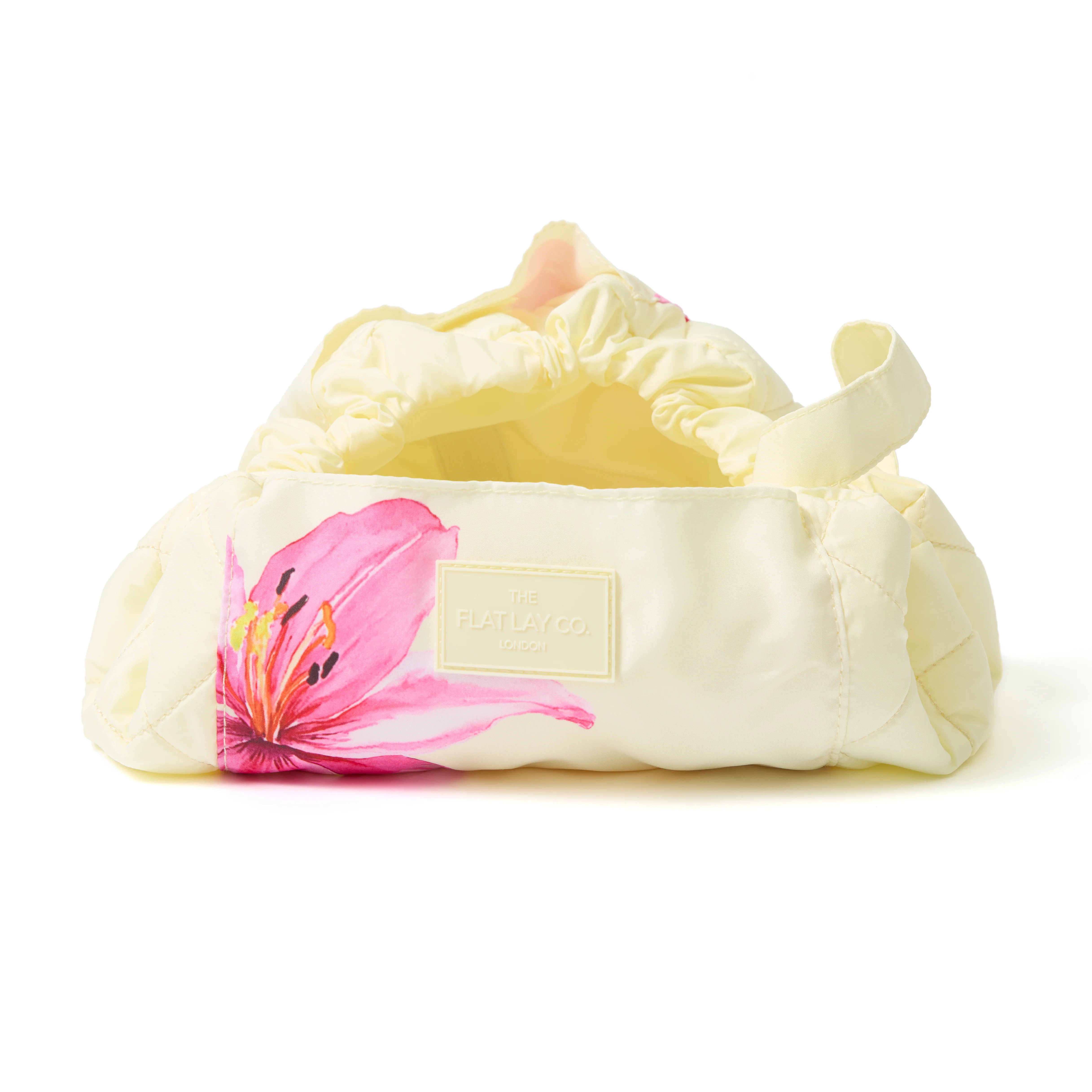 Drawstring Flat Lay Makeup Bag - Pink Lily - Image 5