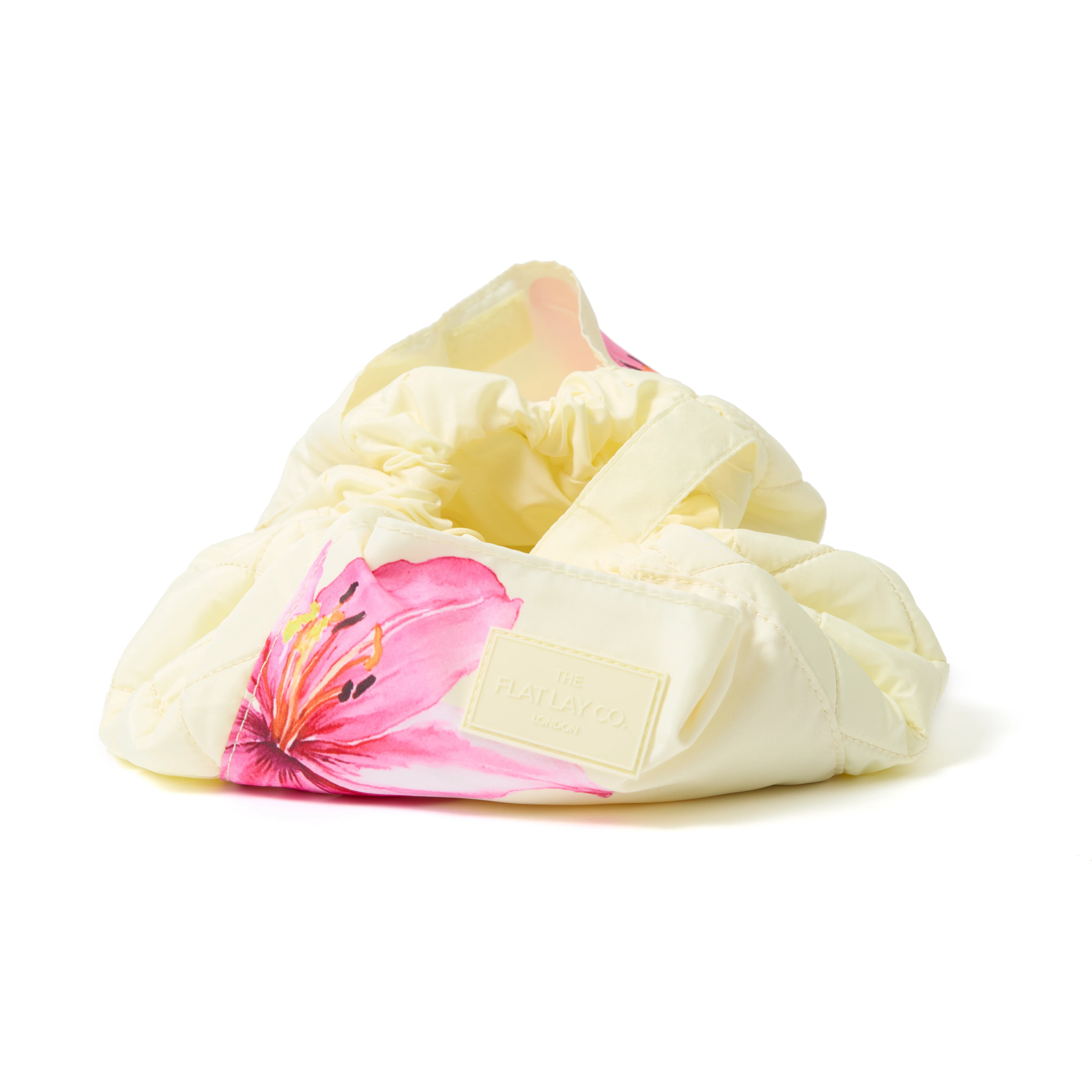 Drawstring Flat Lay Makeup Bag - Pink Lily - Image 6