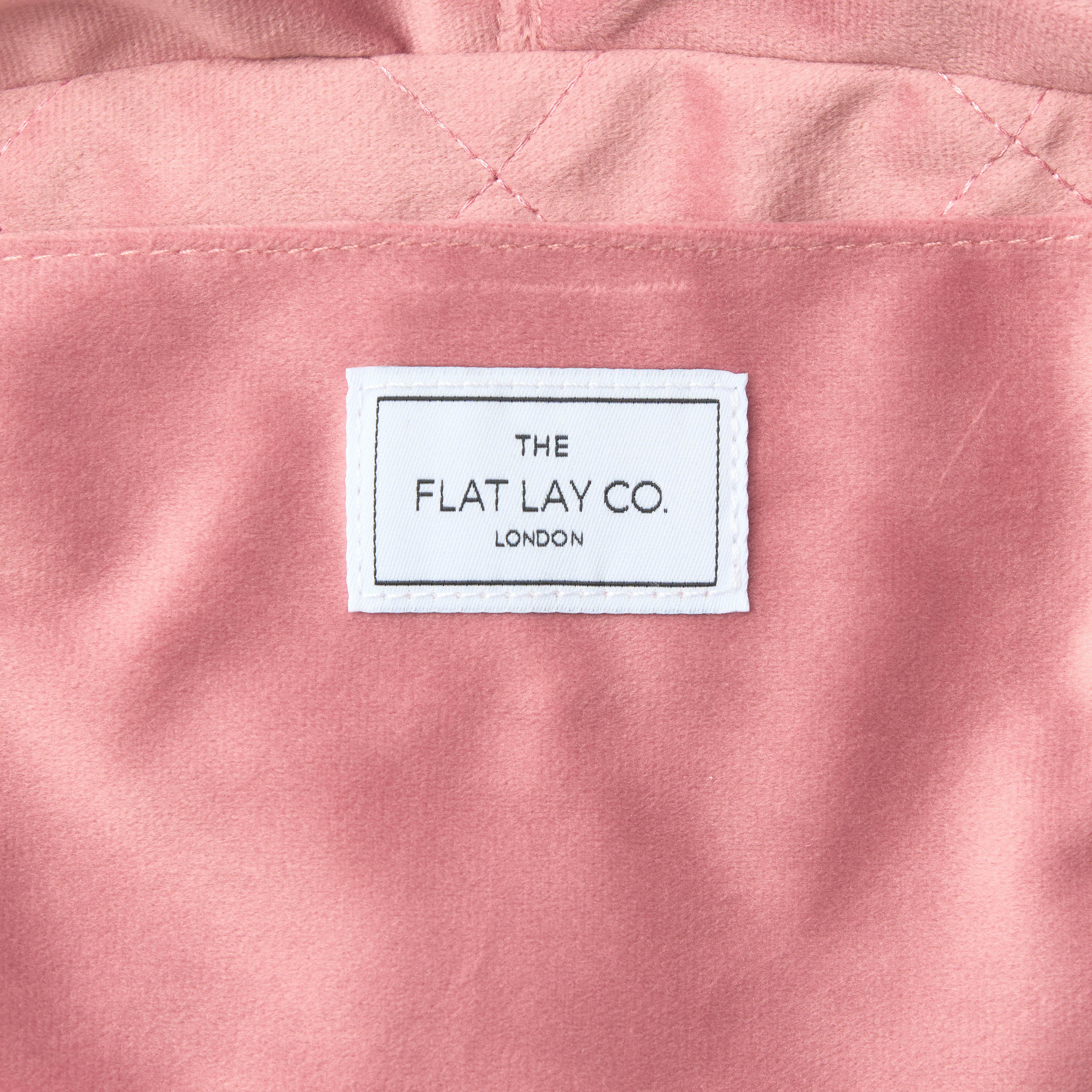 Drawstring Flat Lay Makeup Bag - Pink Velvet - Image 8