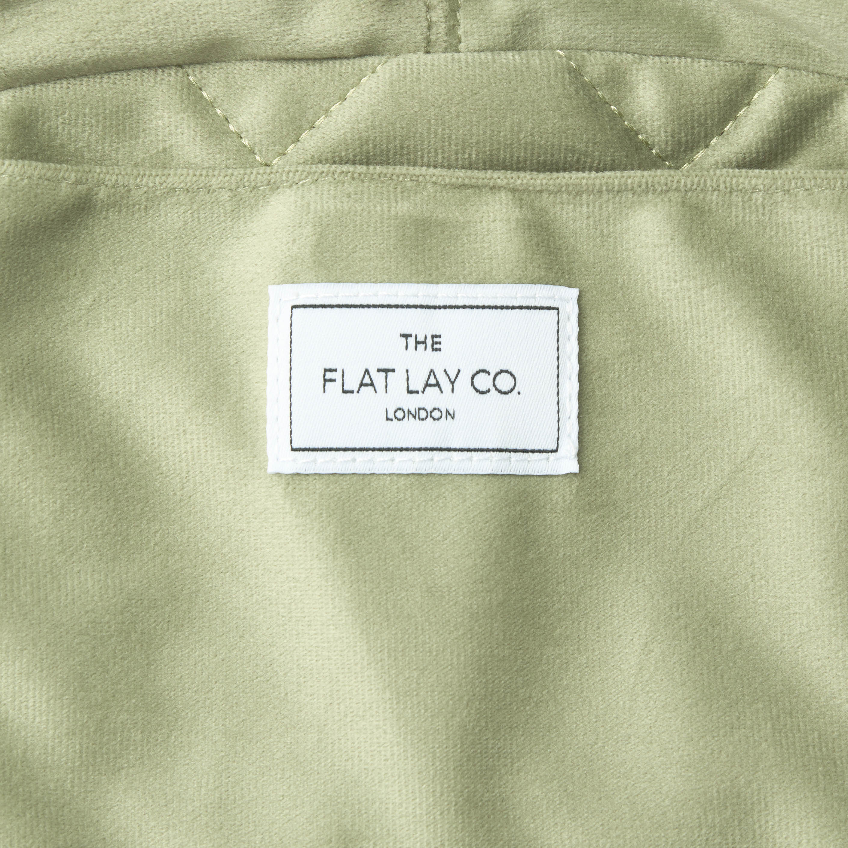Drawstring Flat Lay Makeup Bag - Sage Green Velvet - Image 6