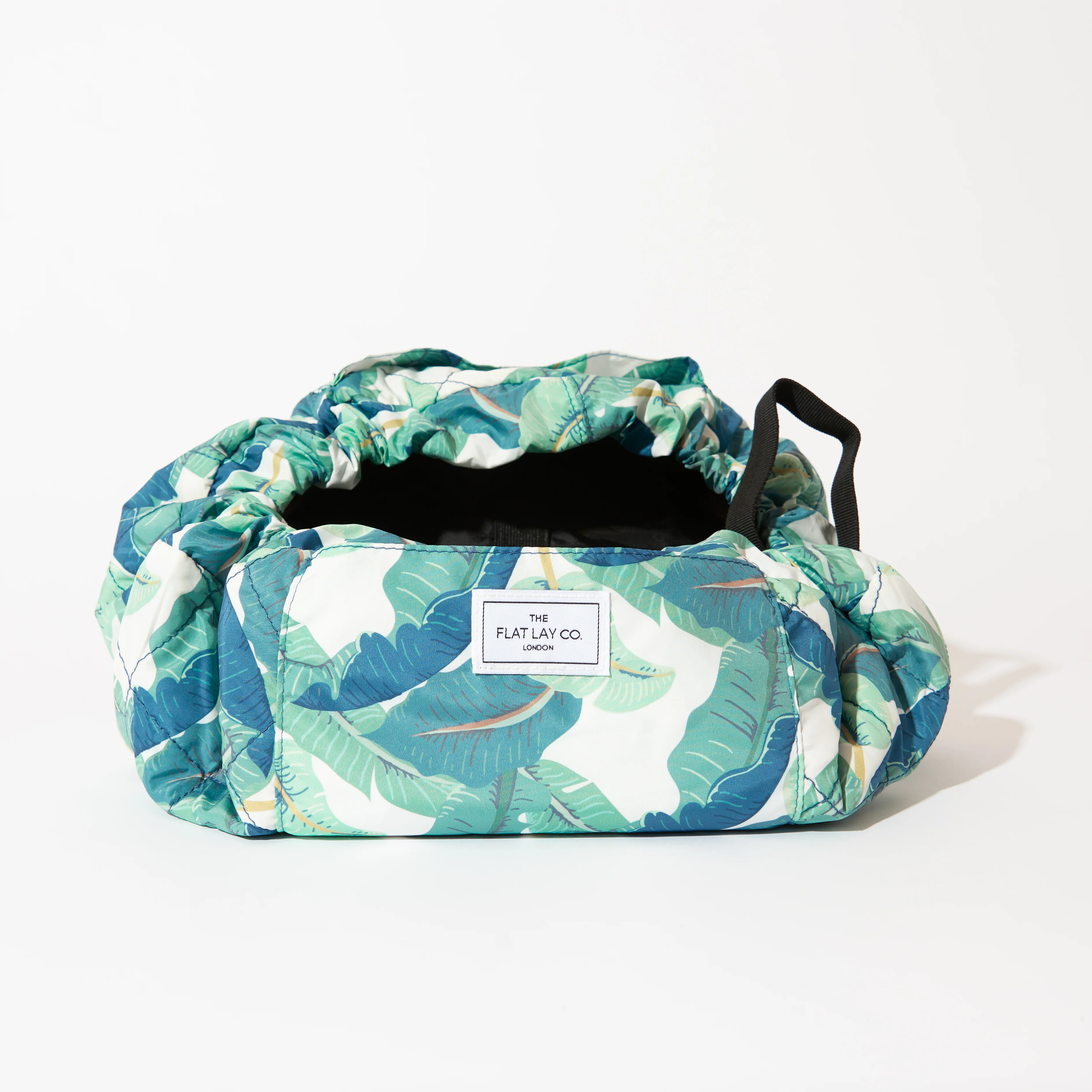 Drawstring Flat Lay Makeup Bag - Tropical Leaves - Image 5