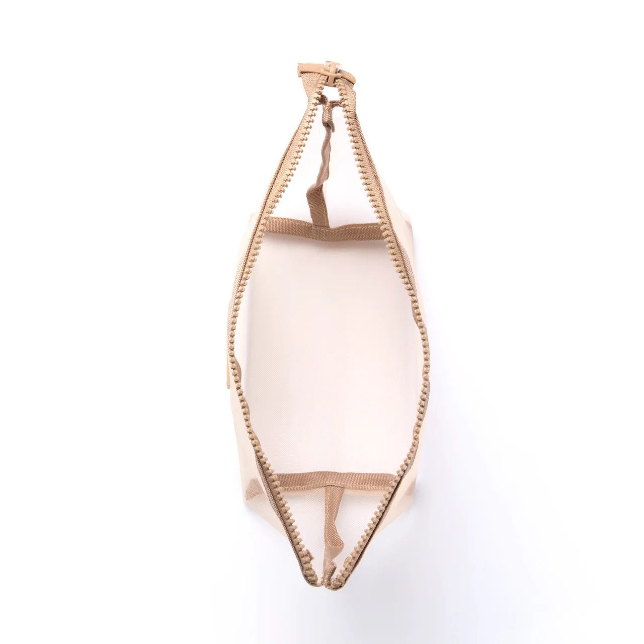 Mesh Essential Makeup Pouch - Taupe - Image 4