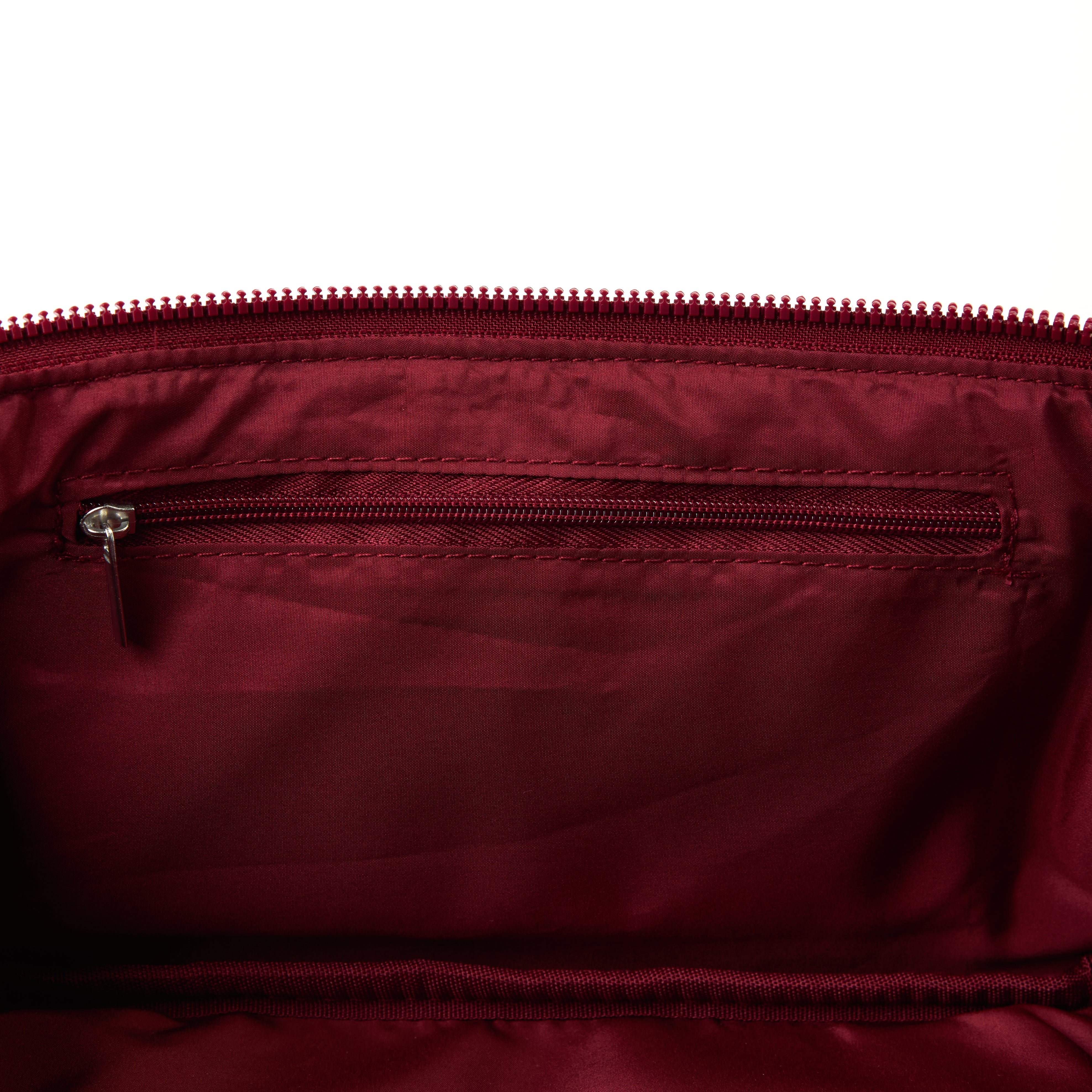 Flat Lay Makeup Box Bag - Ditsy Roses Burgundy Embroidered Velvet - Image 5