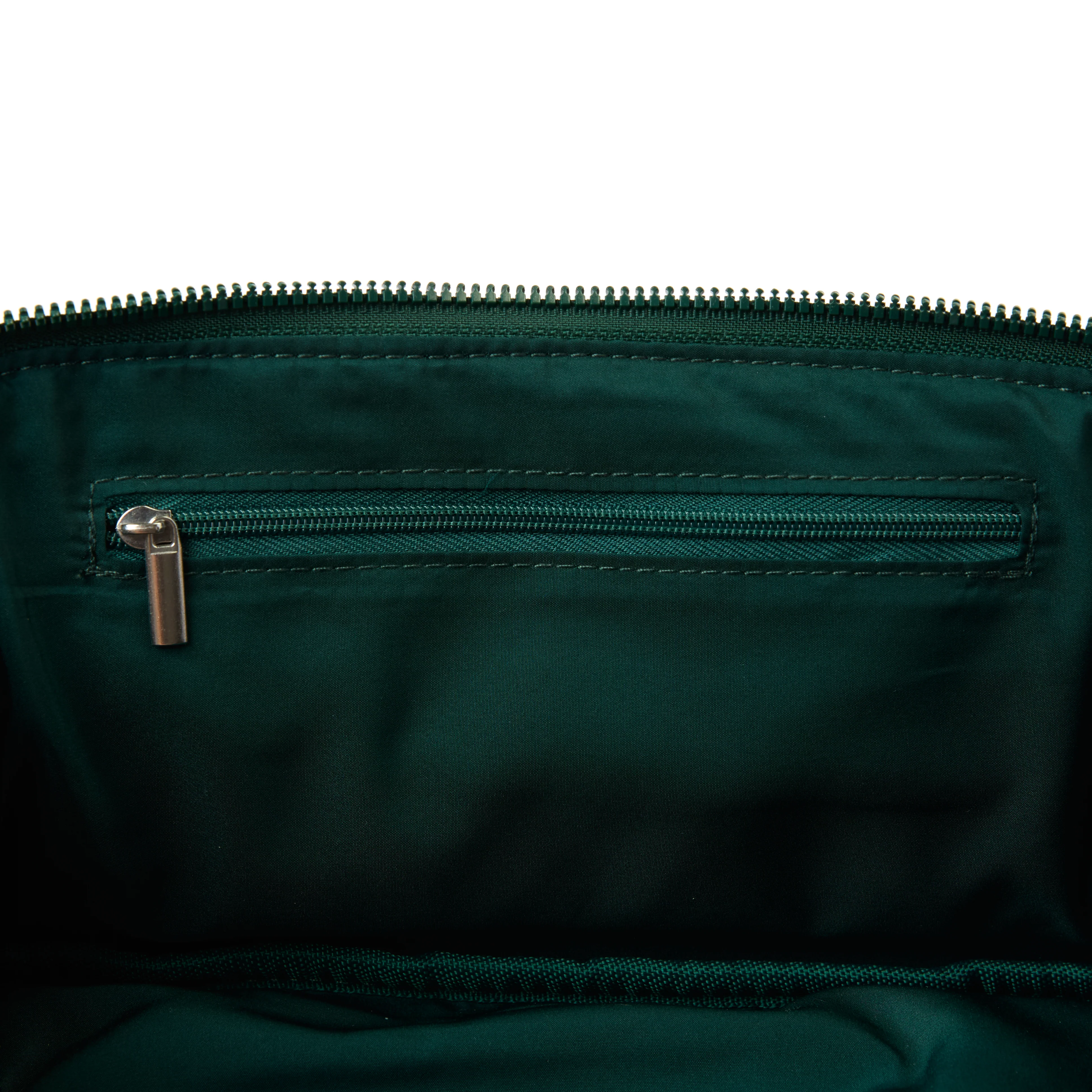 Flat Lay Makeup Box Bag - Green Leaves Embroidered Velvet - Image 4
