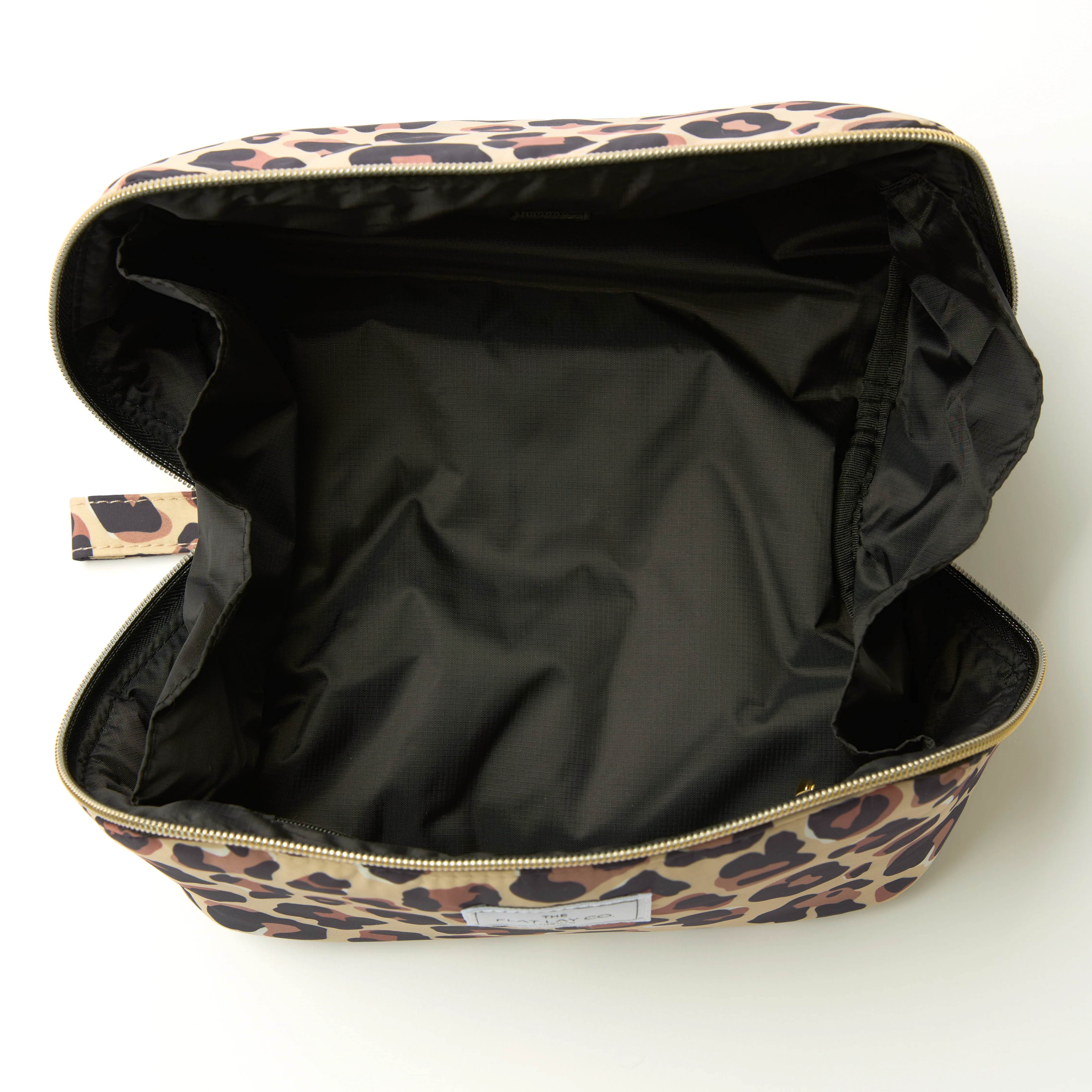 Flat Lay Makeup Box Bag - Leopard Print - Image 5