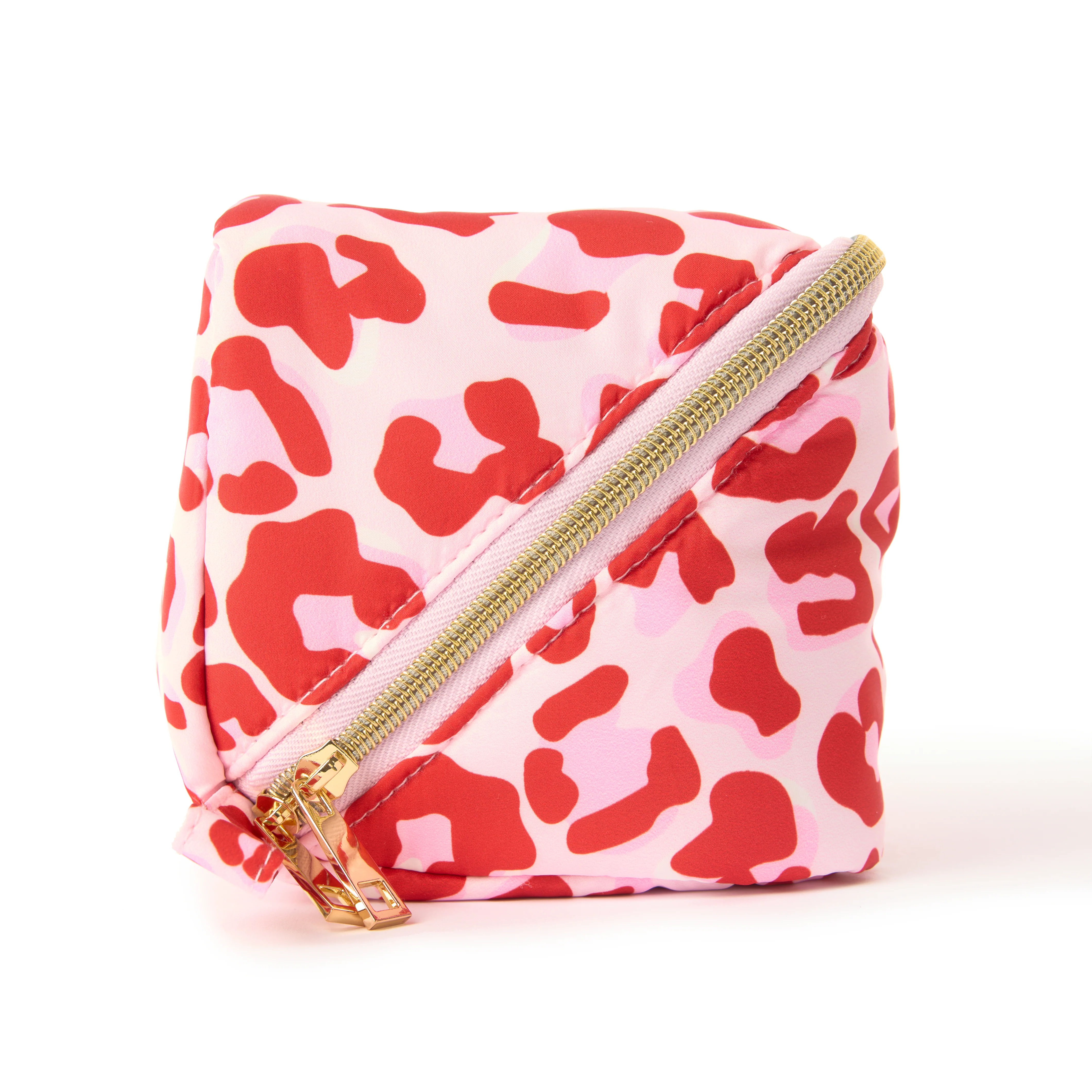 Flat Lay Makeup Box Bag - Pink Leopard - Image 3