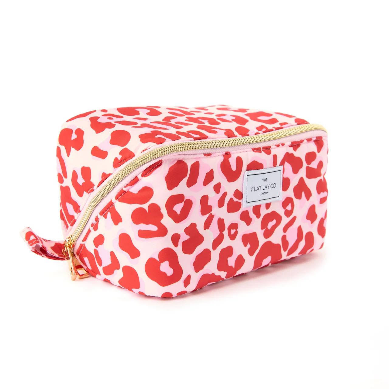 Flat Lay Makeup Box Bag - Pink Leopard - Image 5
