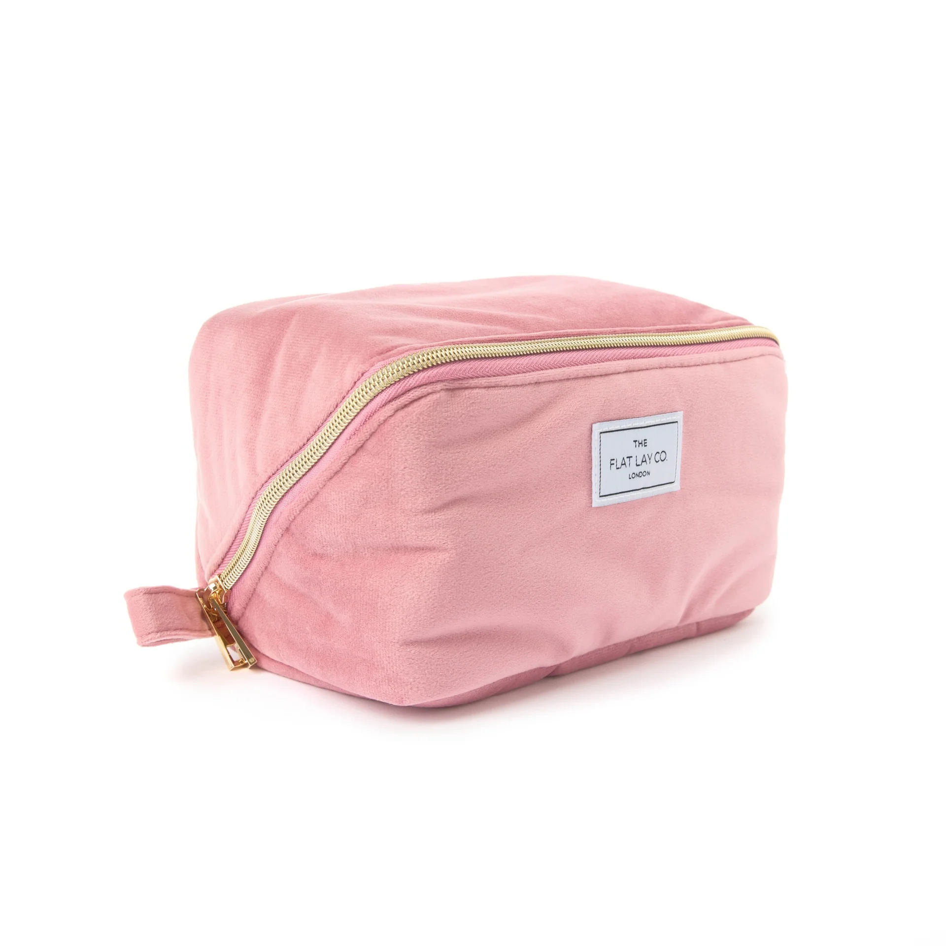 Flat Lay Makeup Box Bag - Pink Velvet - Image 3