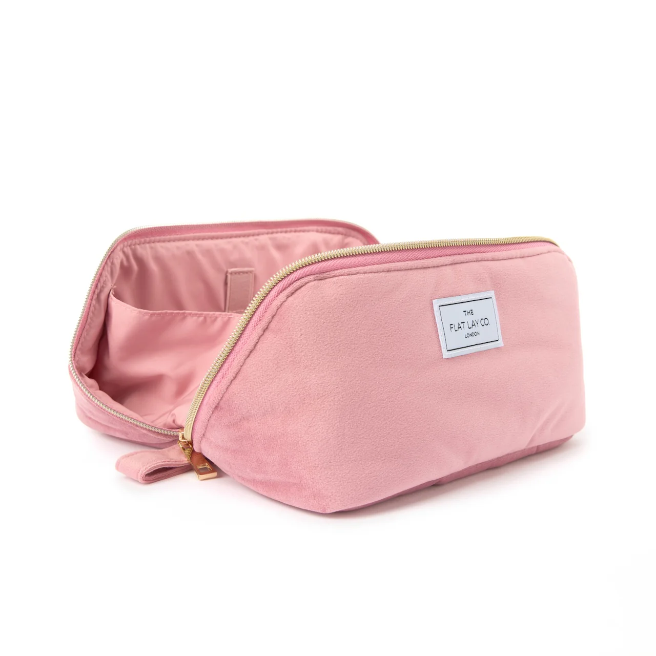 Flat Lay Makeup Box Bag - Pink Velvet - Image 4