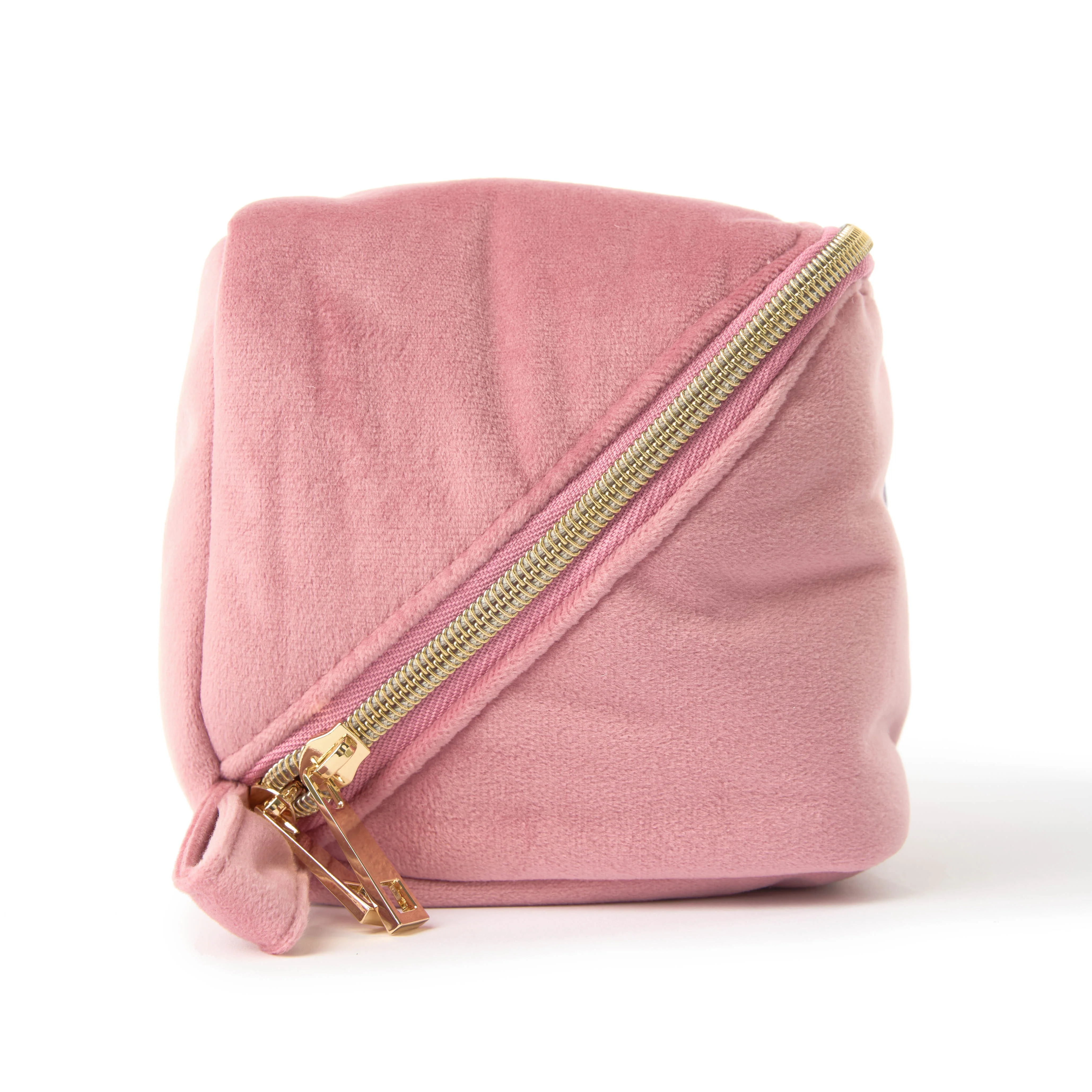Flat Lay Makeup Box Bag - Pink Velvet - Image 8