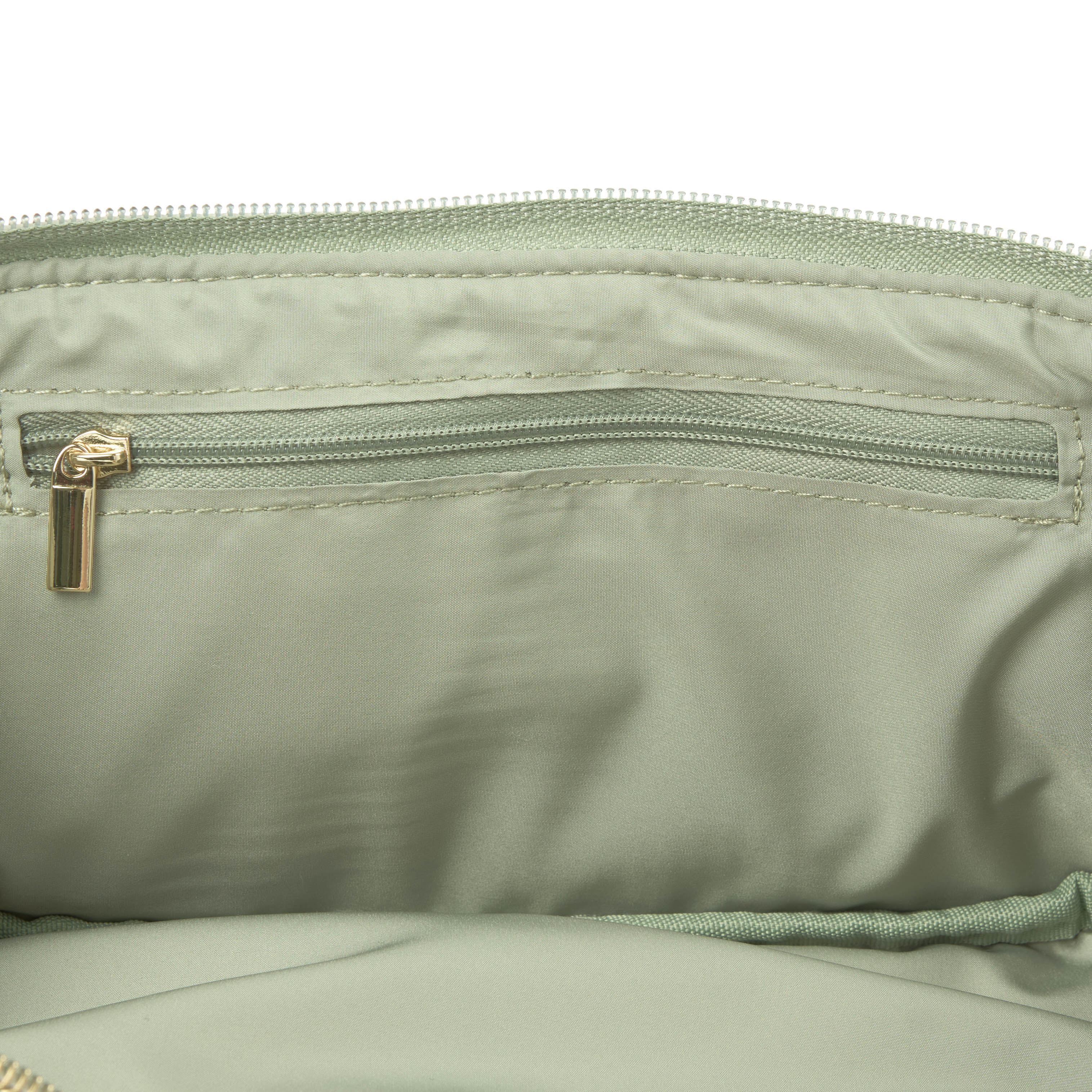 Flat Lay Makeup Box Bag - Sage Green Velvet - Image 6