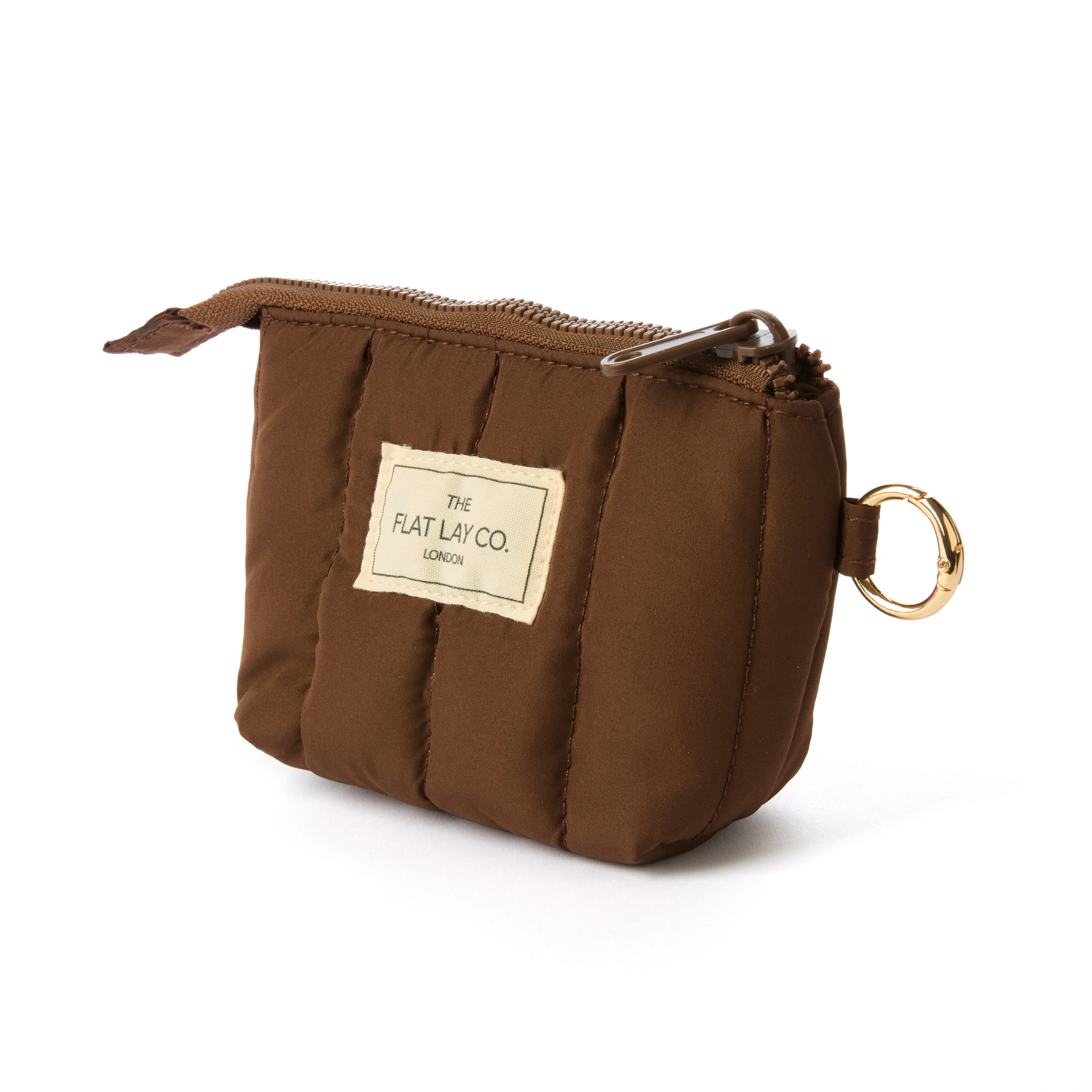 Flat Lay Mini Keyring Pouch - Espresso - Image 4