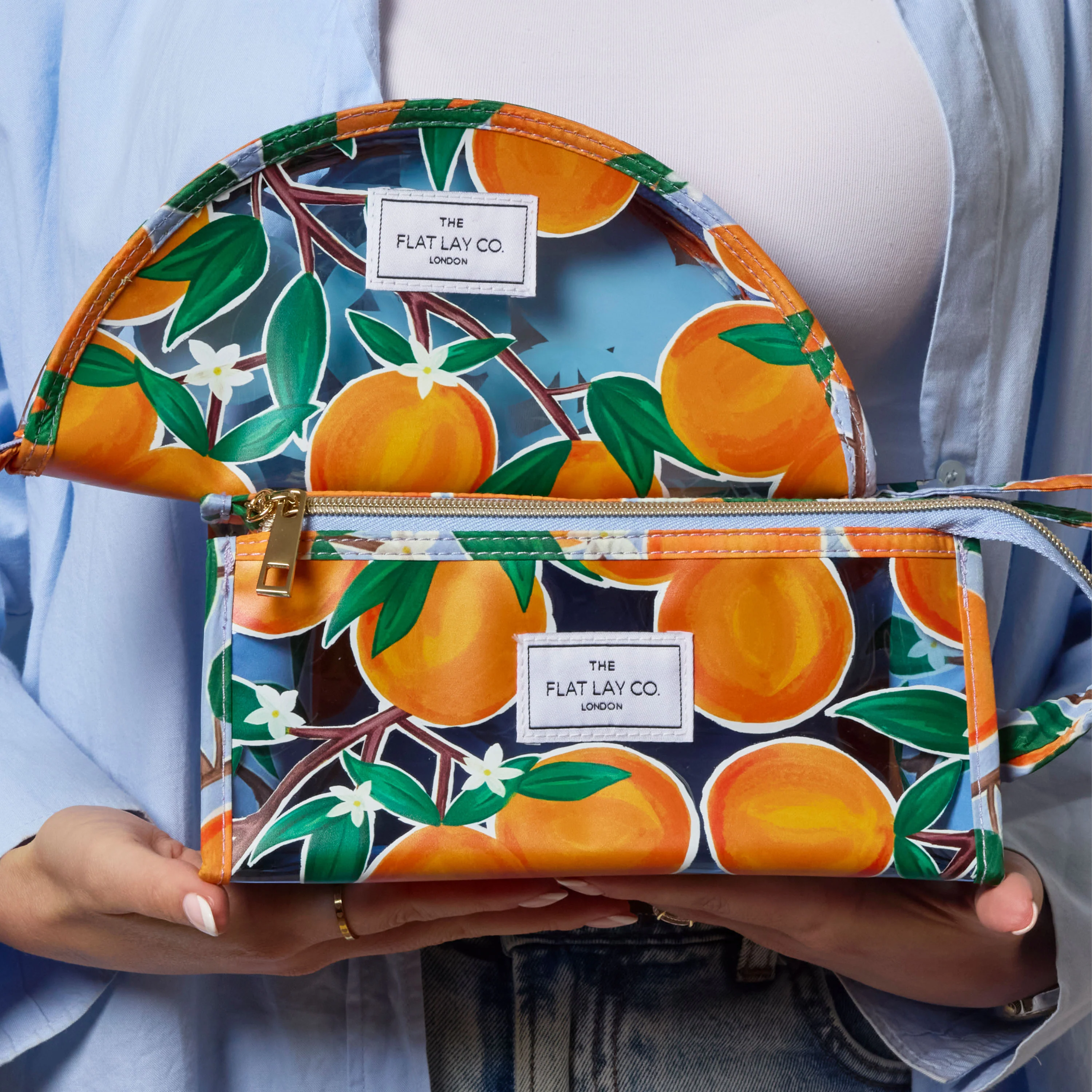 Jelly Lunar Flat Lay Makeup Pouch - Mediterranean Oranges - Image 5