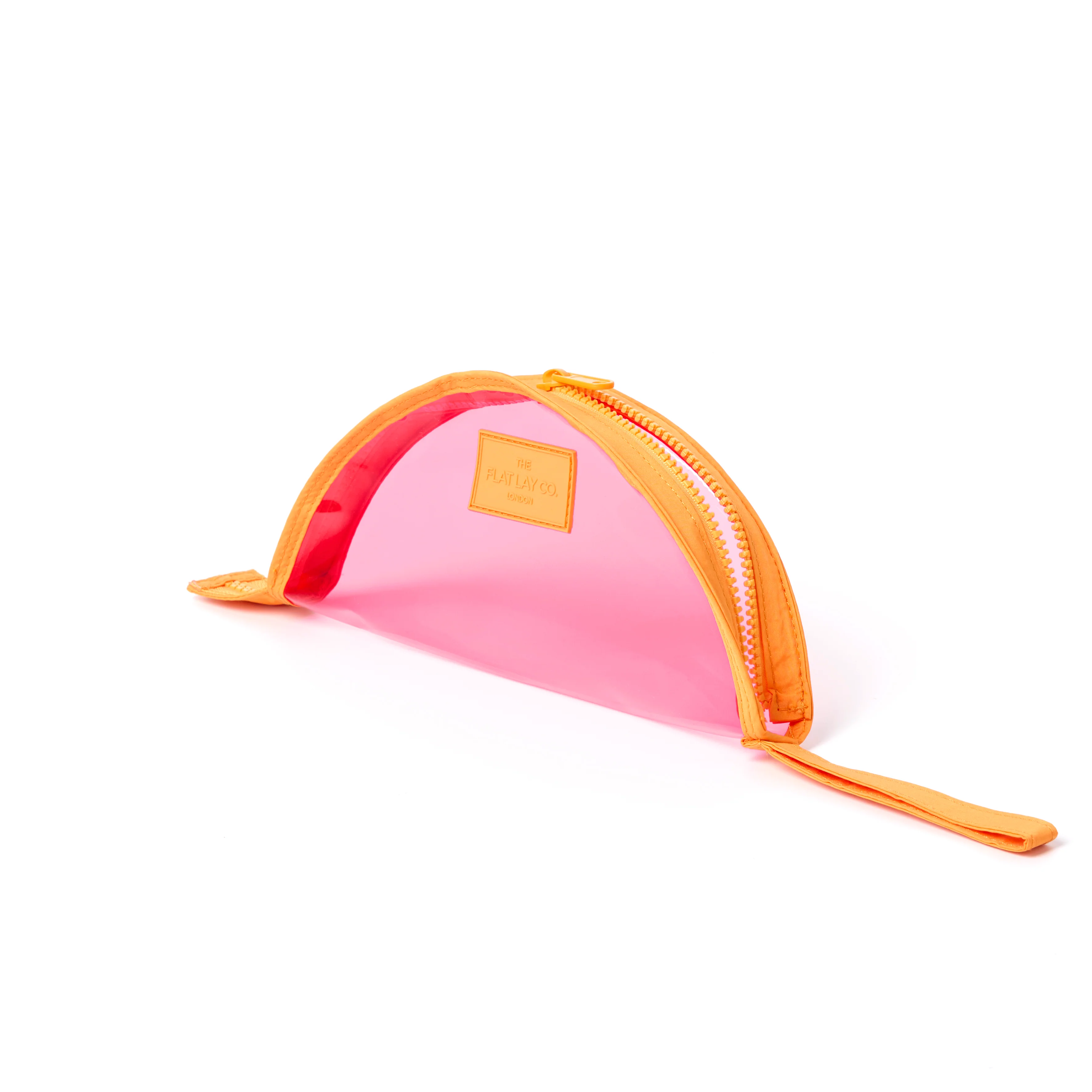 Jelly Lunar Flat Lay Makeup Pouch - Pink and Orange - Image 5