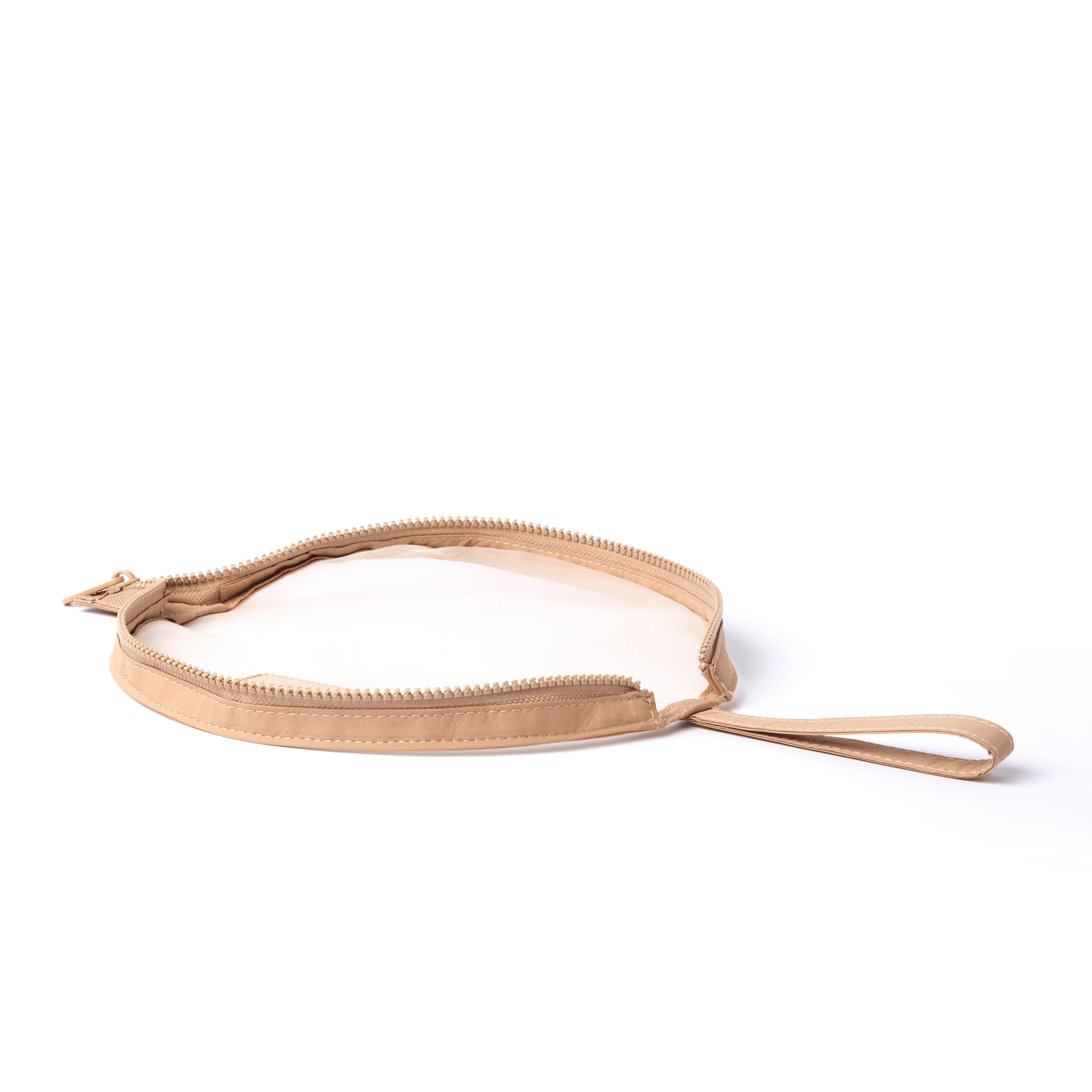 Mesh Lunar Flat Lay Makeup Pouch - Taupe - Image 3