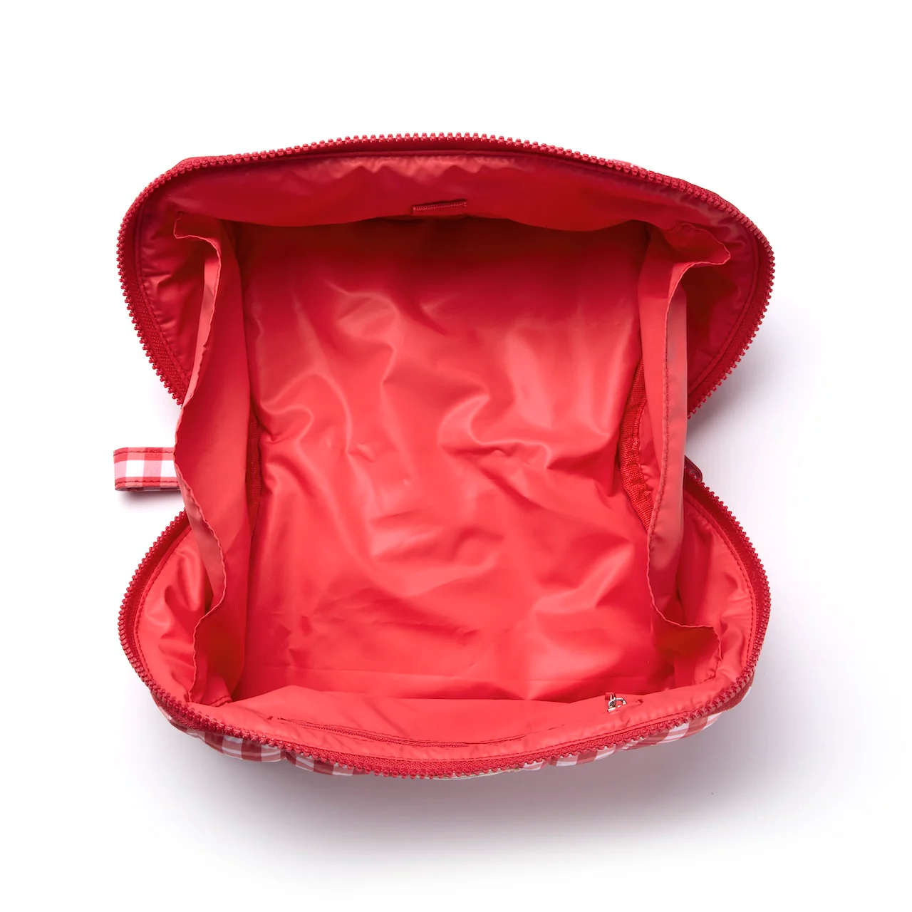 Marshmallow Flat Lay Makeup Box Bag - Red Gingham - Image 3