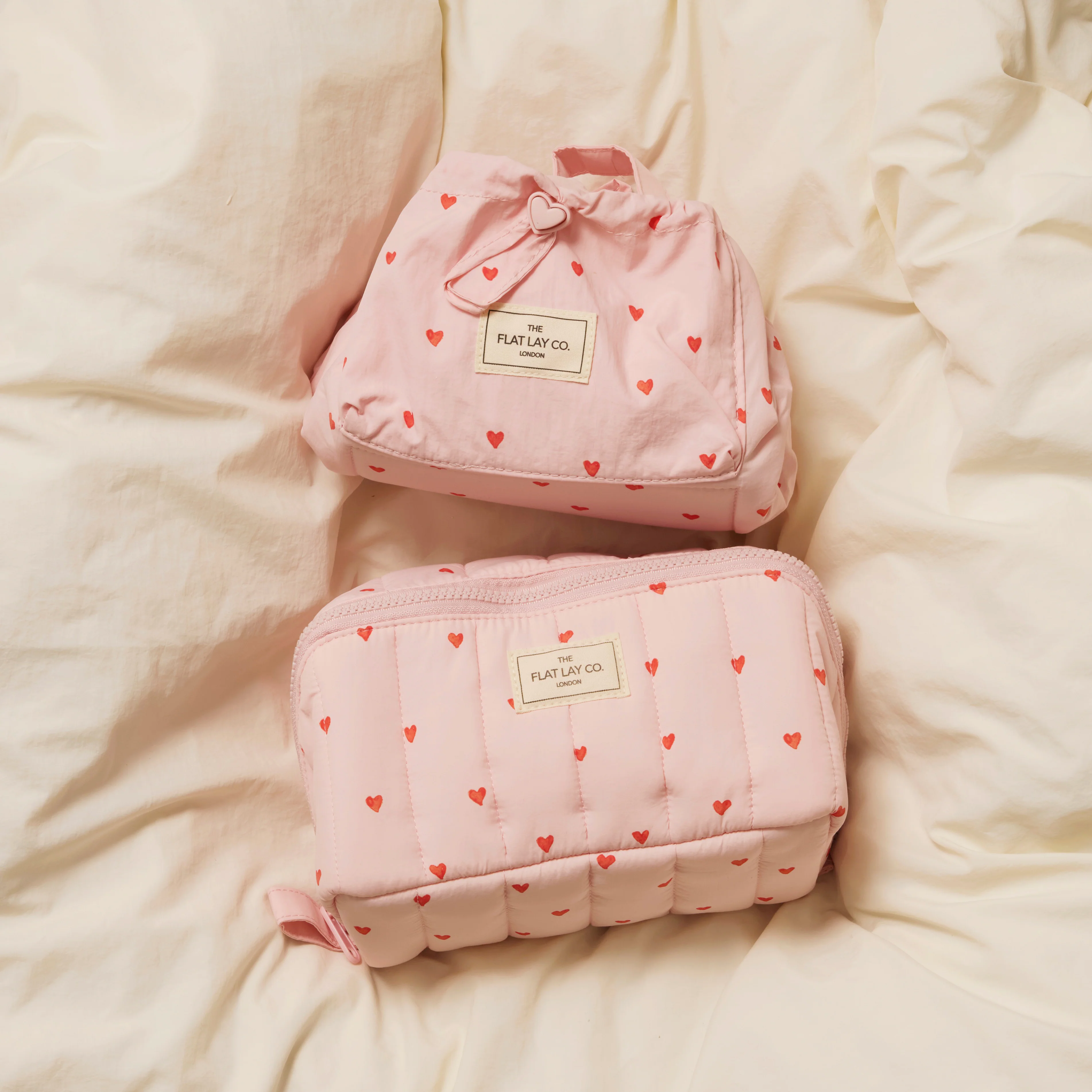 Marshmallow Flat Lay Makeup Box Bag - Sweet Pink Hearts - Image 7