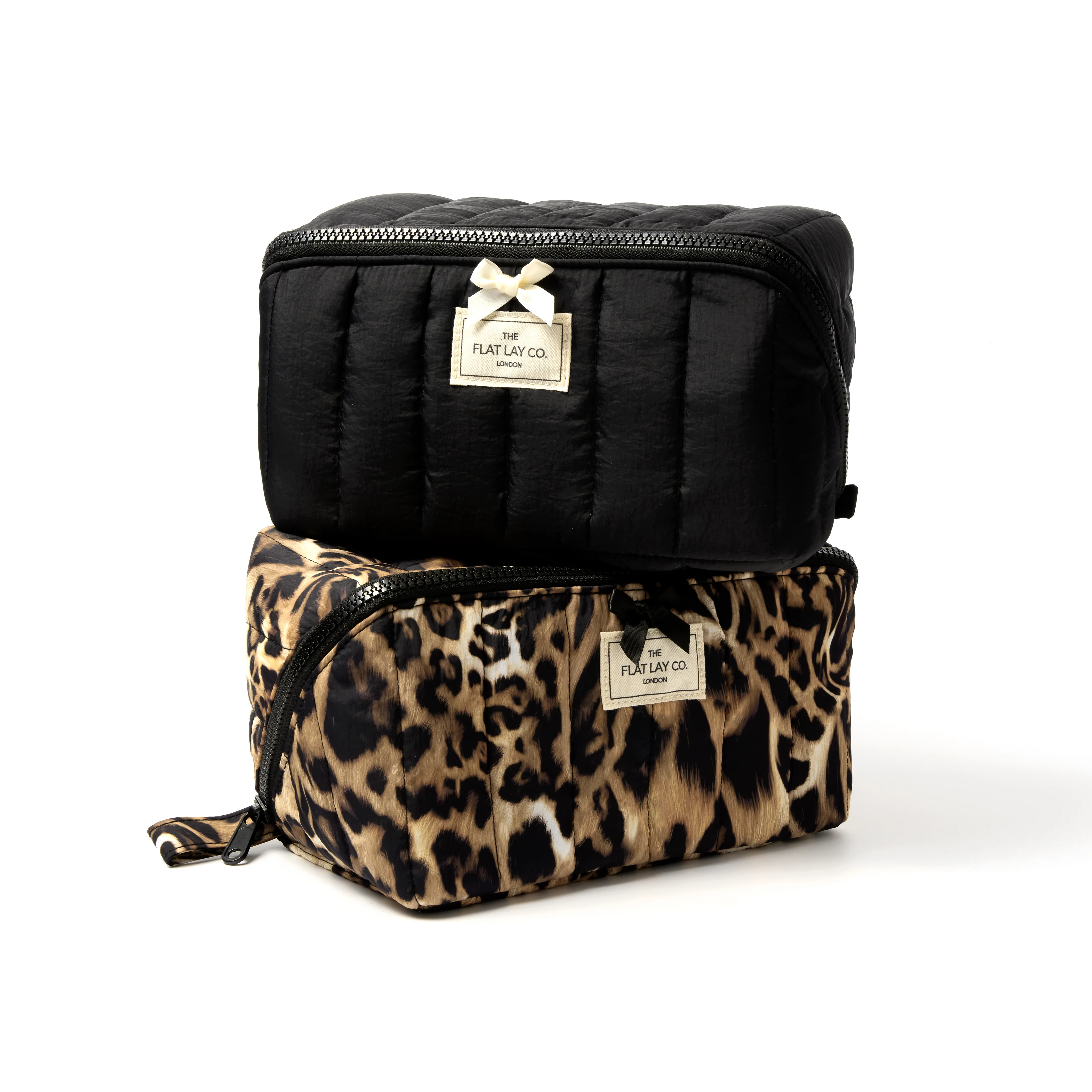Marshmallow Flat Lay Makeup Box Bag - Warped Leopard Print - Image 4