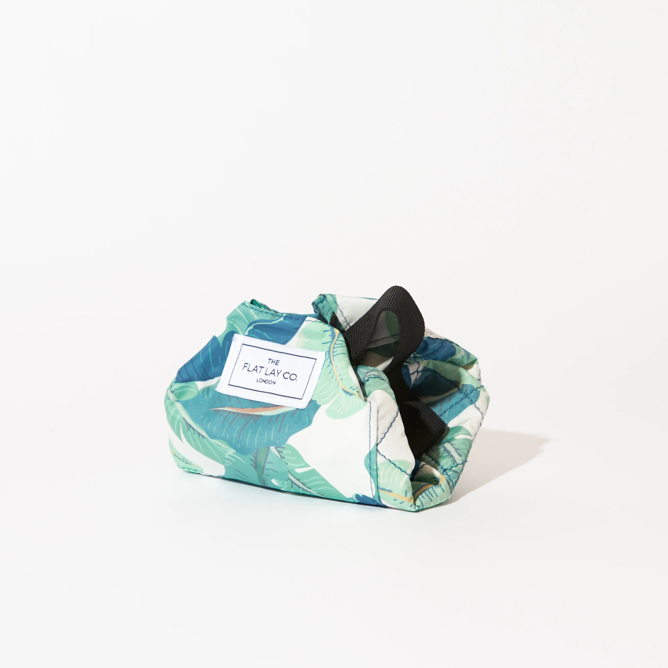 Mini Drawstring Flat Lay Makeup Bag - Tropical Leaves - Image 3