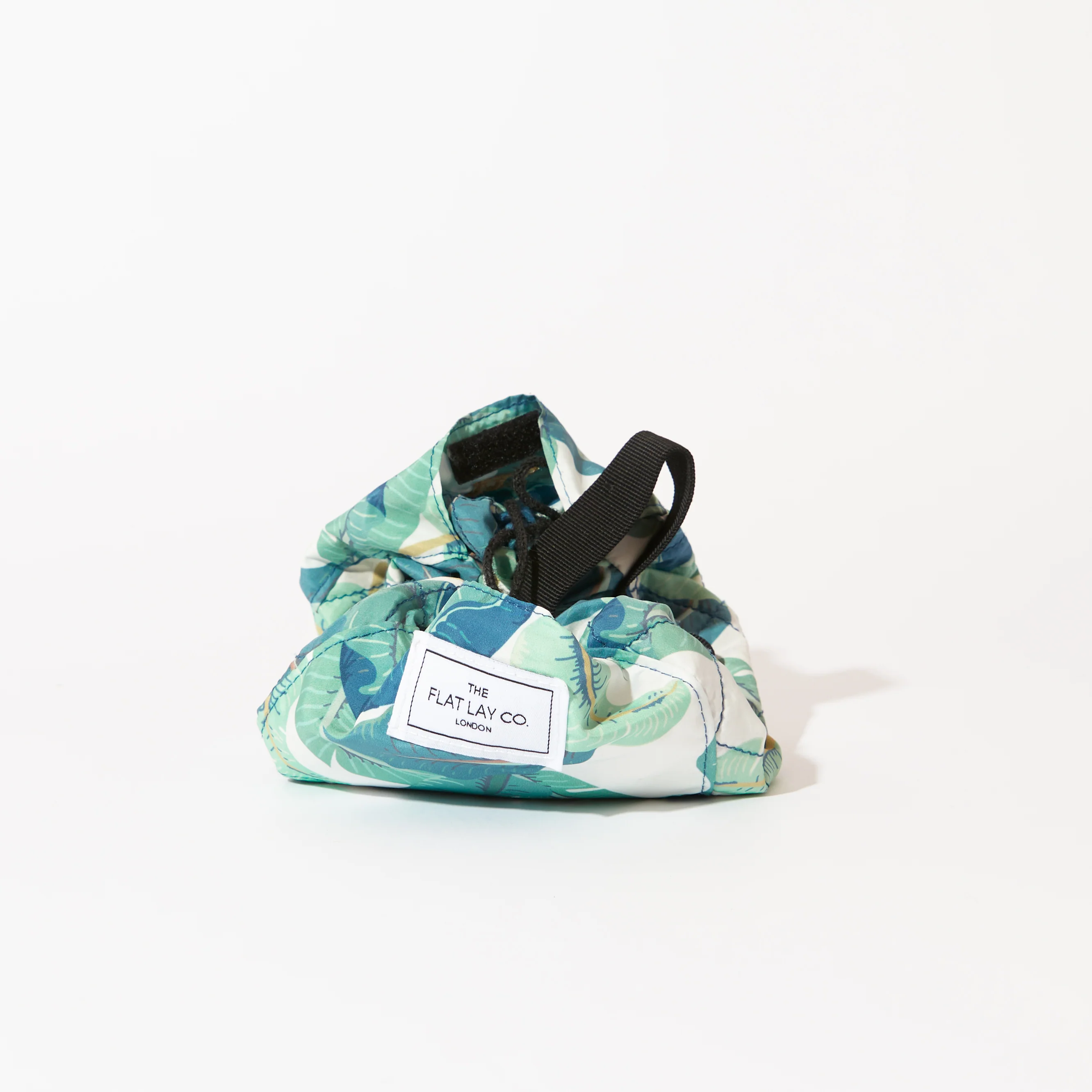 Mini Drawstring Flat Lay Makeup Bag - Tropical Leaves - Image 4