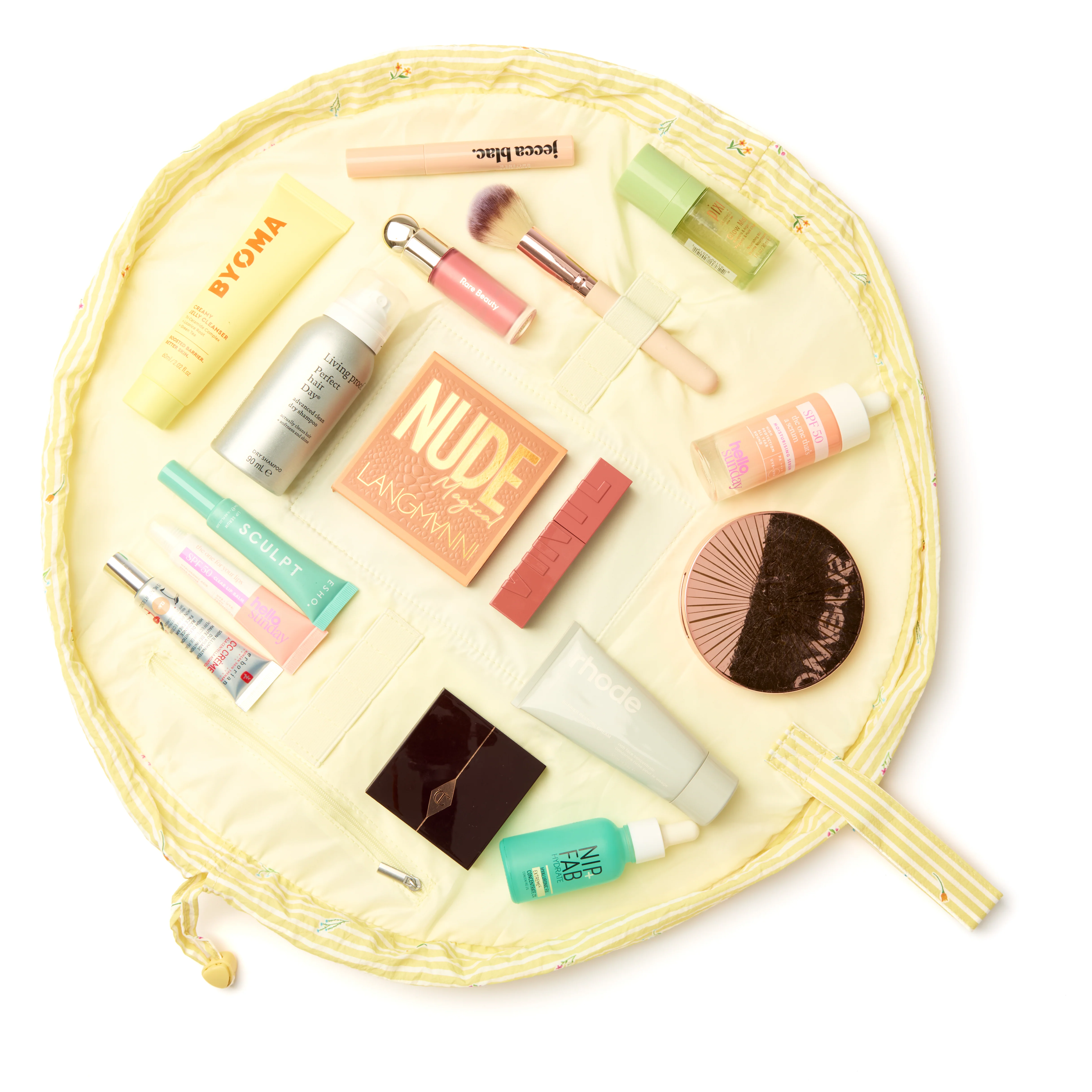 Parachute Drawstring Flat Lay Makeup Bag - Flora - Image 2