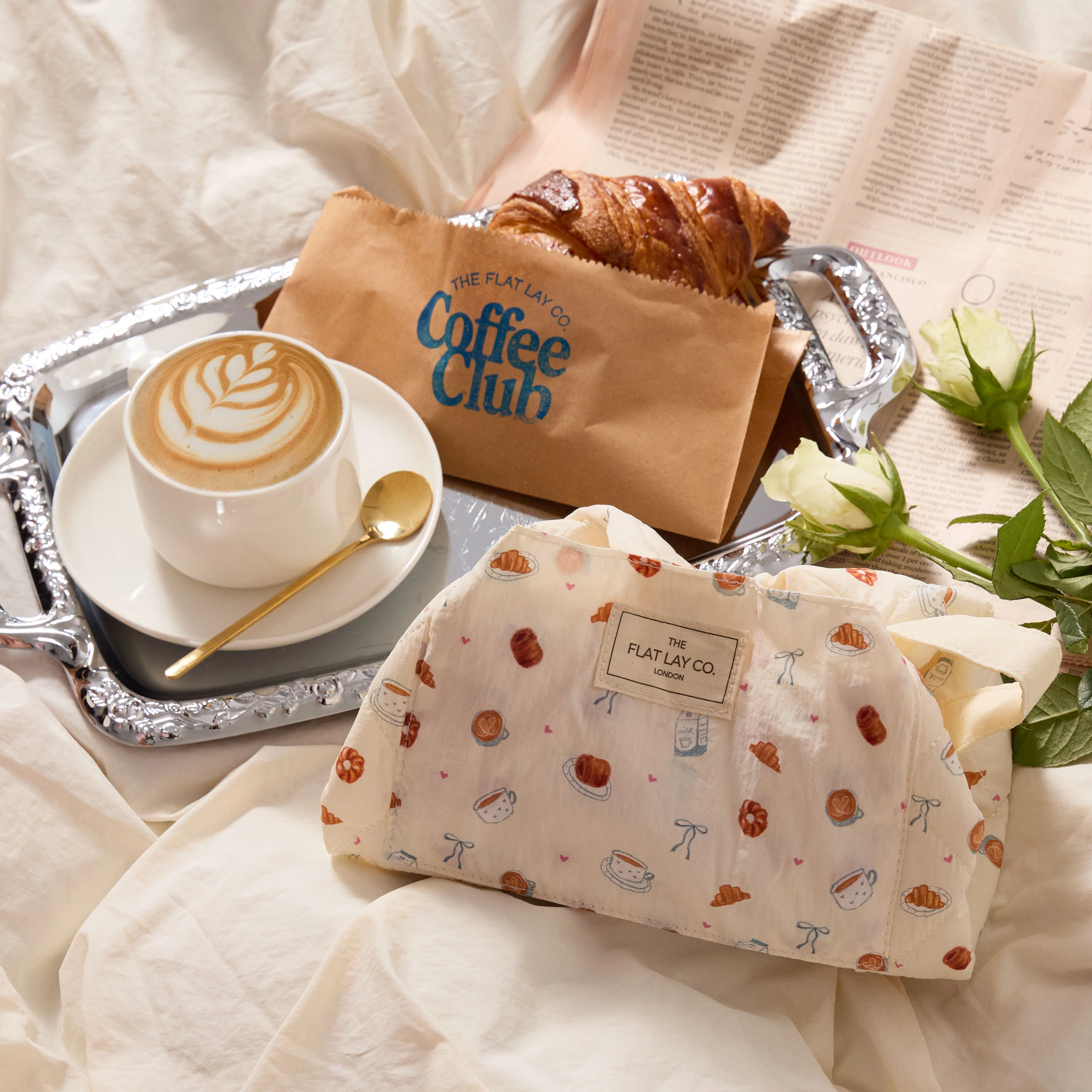 Parachute Drawstring Flat Lay Makeup Bag - Patisserie - Image 3