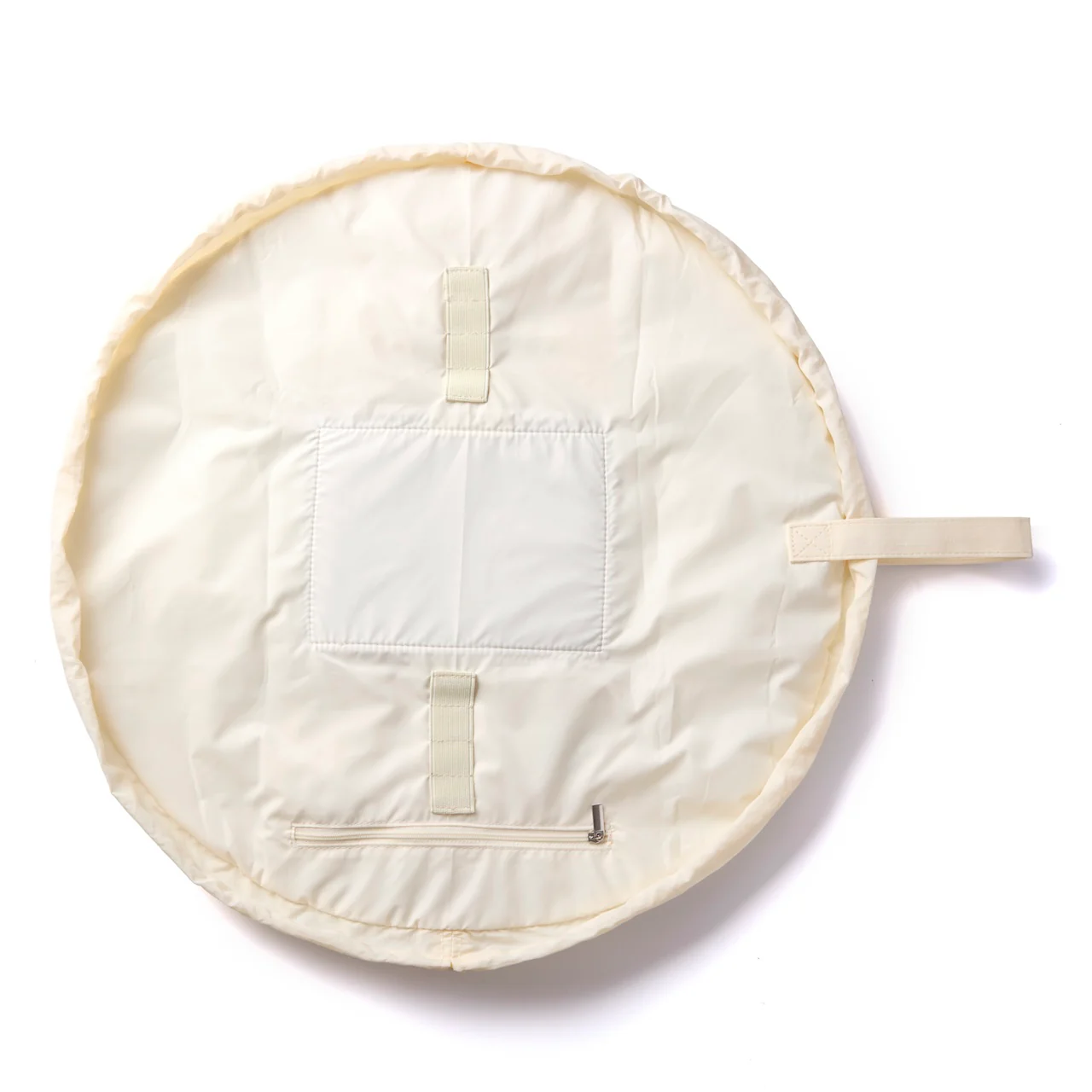 Parachute Drawstring Flat Lay Makeup Bag - Vanilla - Image 3