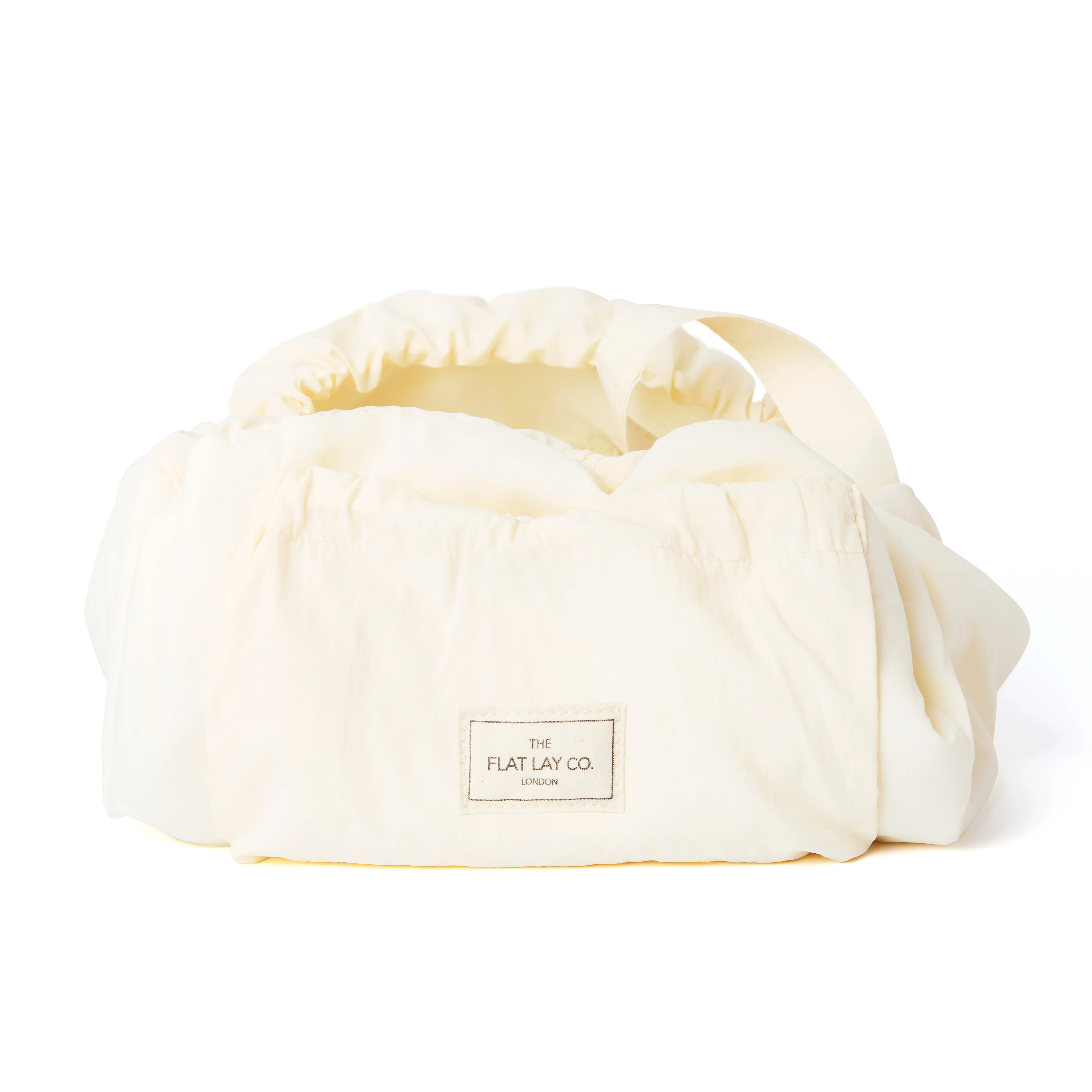 Parachute Drawstring Flat Lay Makeup Bag - Vanilla - Image 5