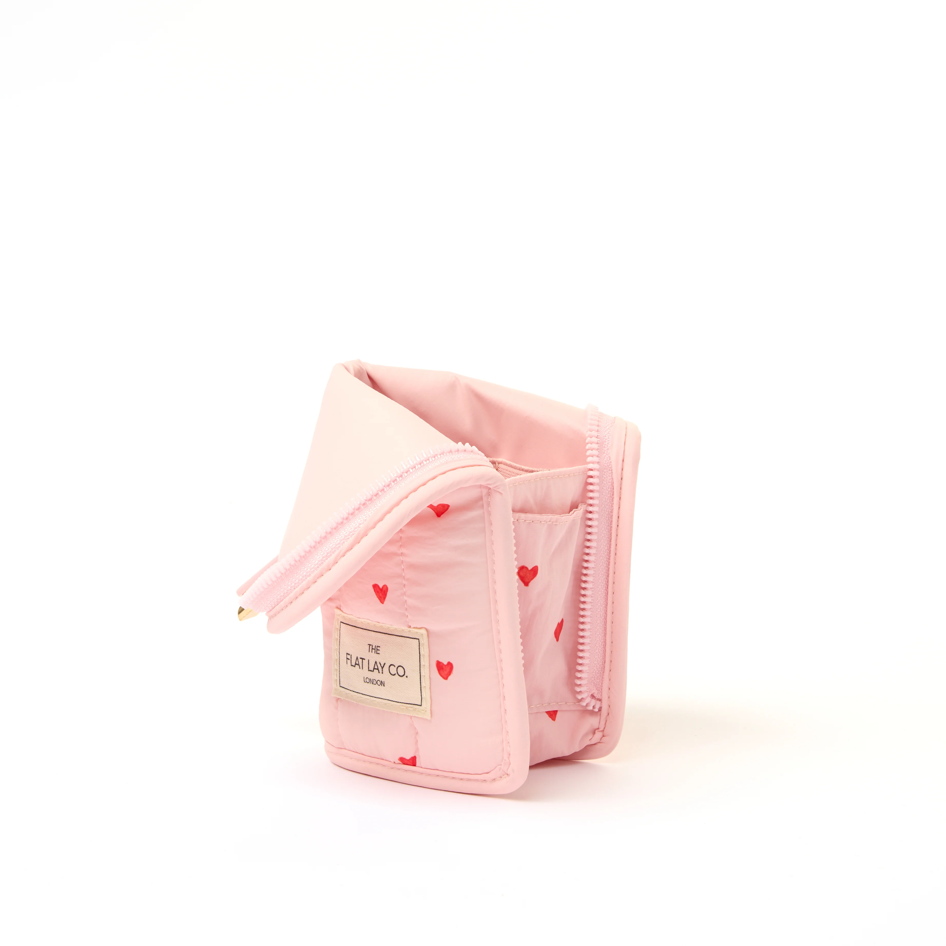 Padded Standing Makeup Brush Case - Sweet Pink Hearts - Image 4