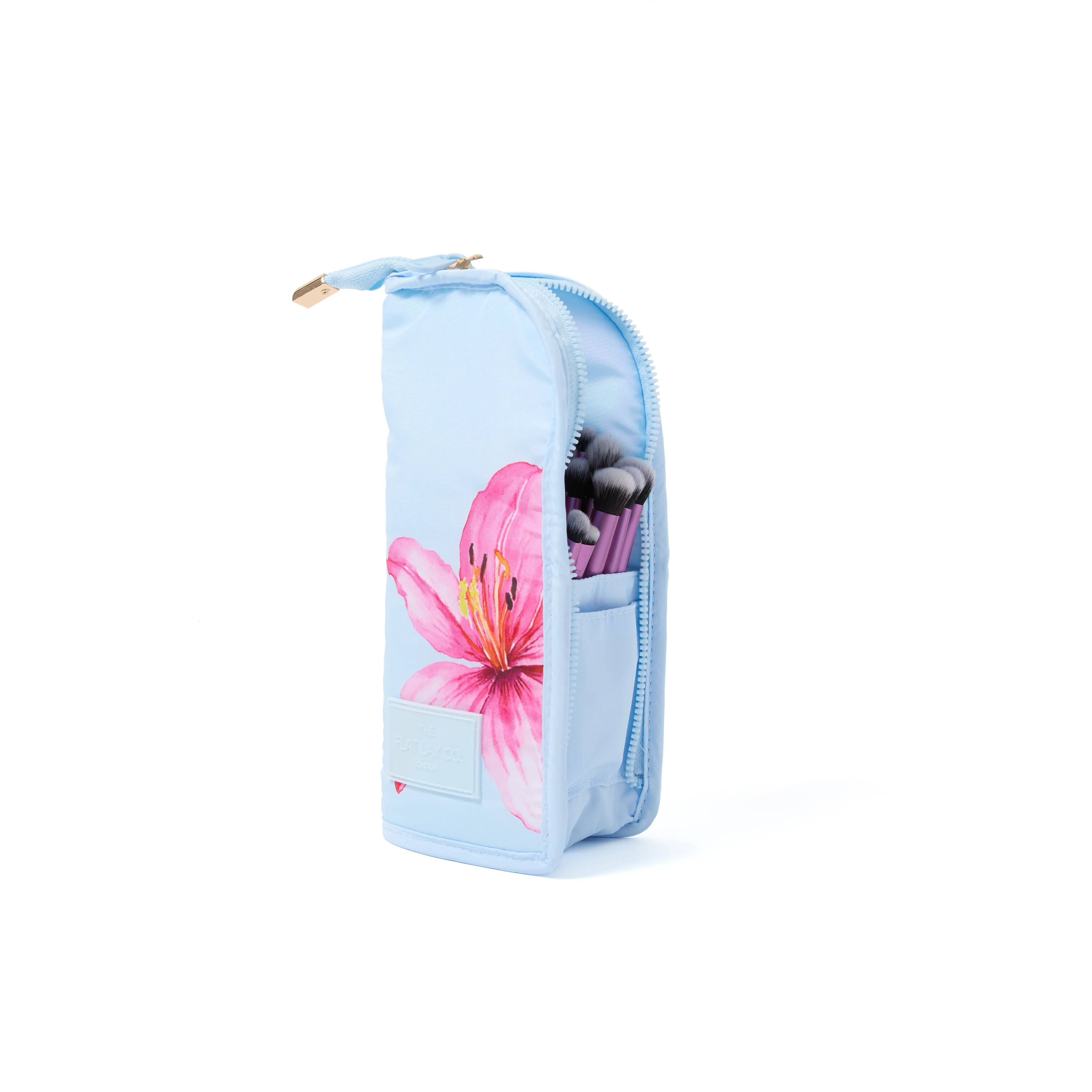Standing Makeup Brush Case - Pink Lily - Image 5