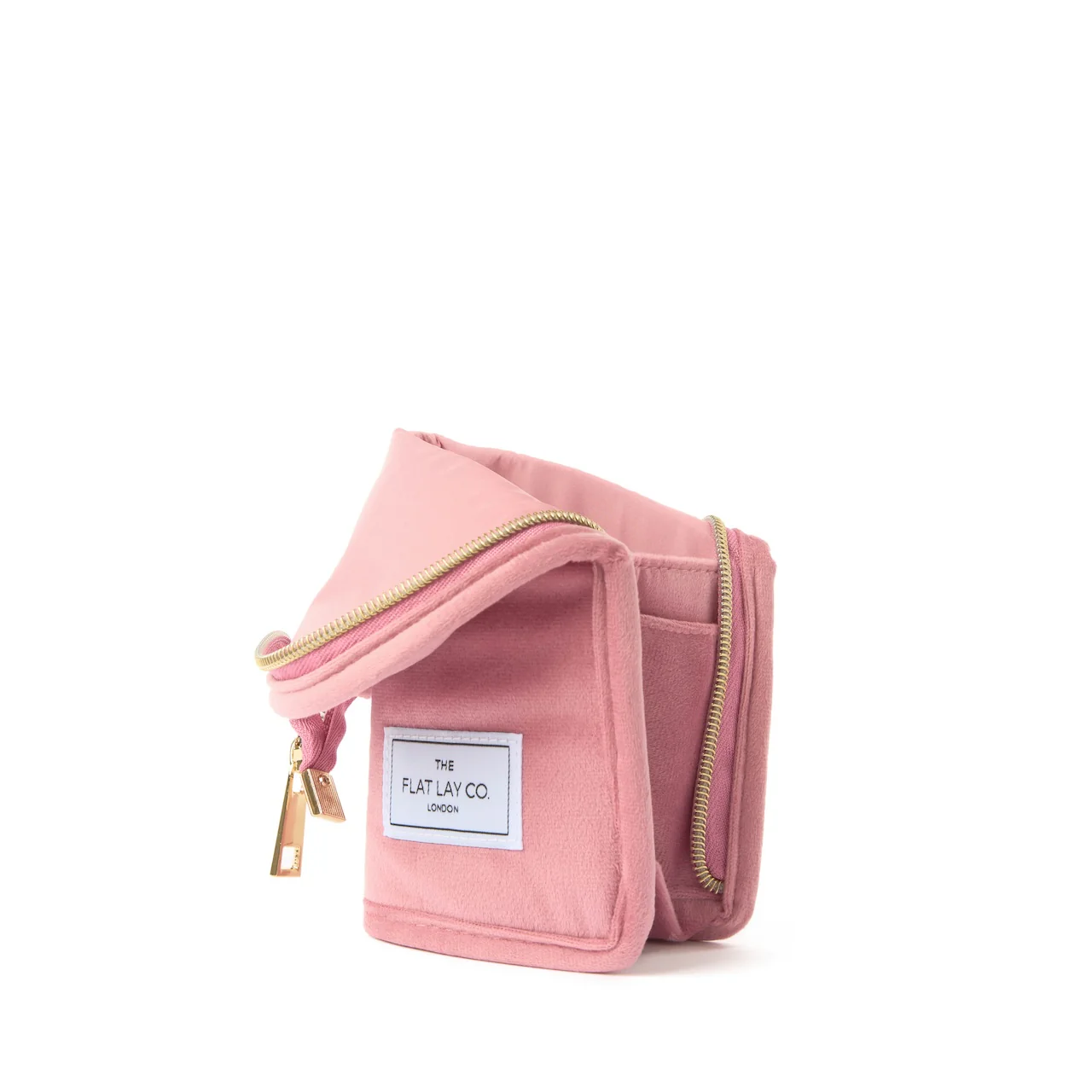 Standing Makeup Brush Case - Pink Velvet - Image 4