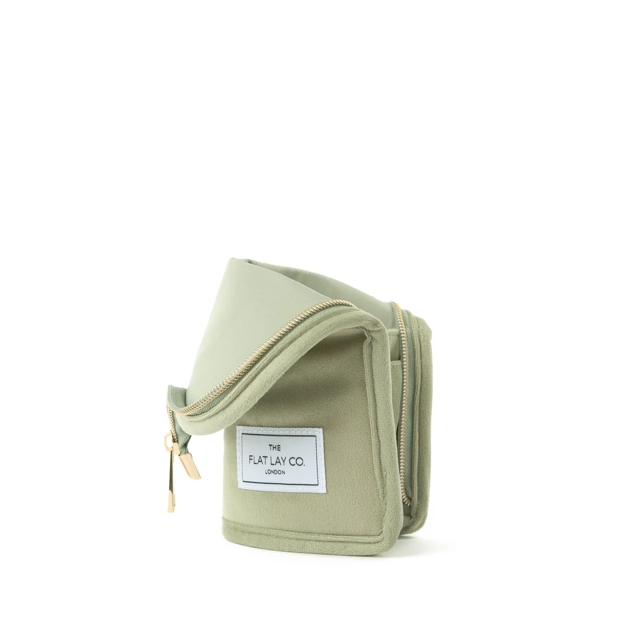 Standing Makeup Brush Case - Sage Green Velvet - Image 5