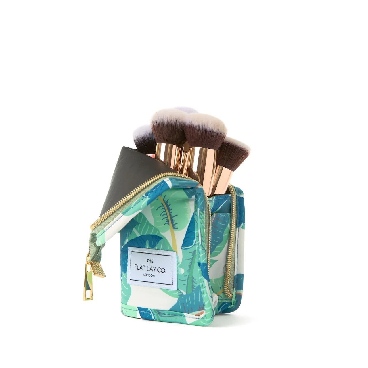 Standing Makeup Brush Case - Tropical Leaves - Image 2