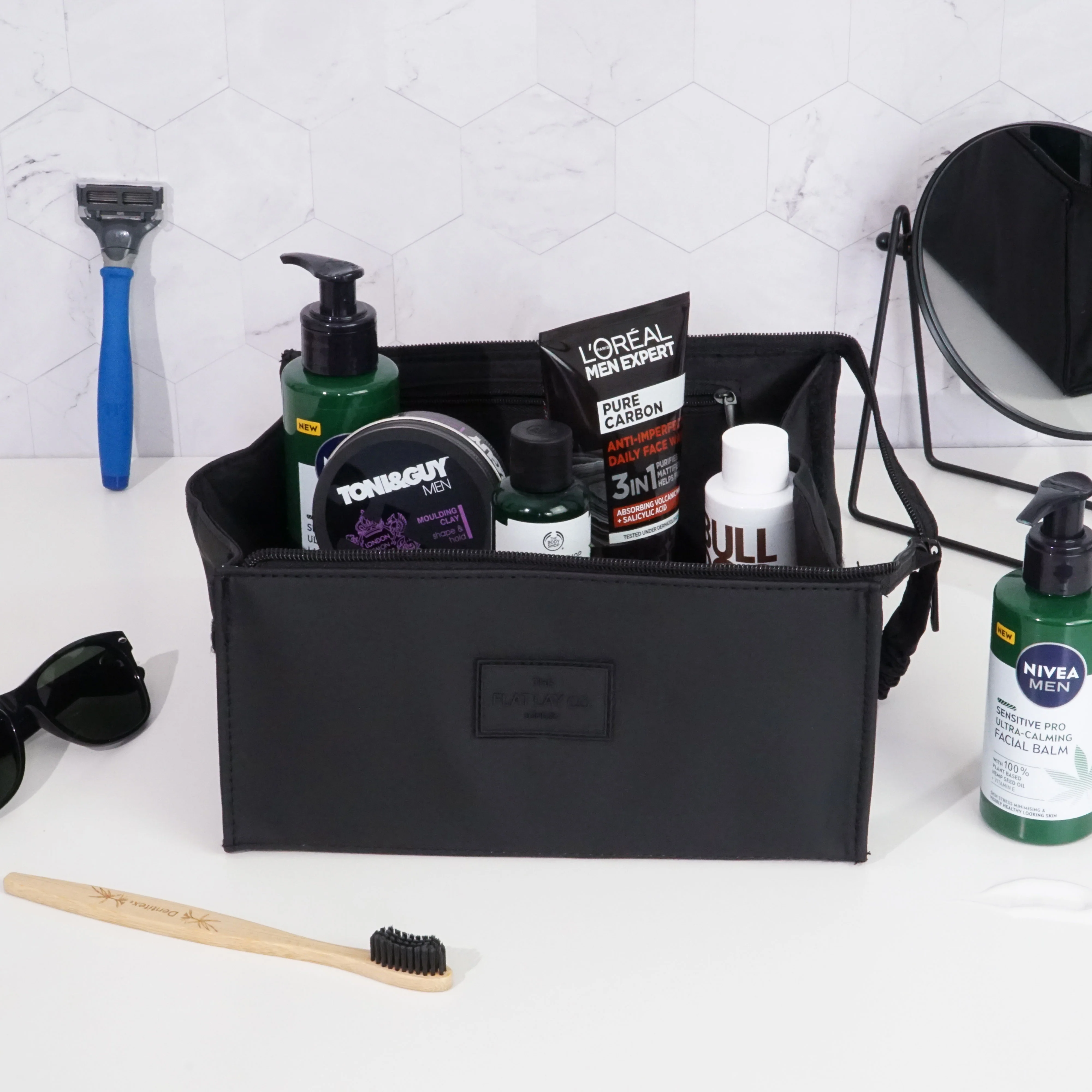 Unisex Flat Lay Box Bag - Black - Image 9
