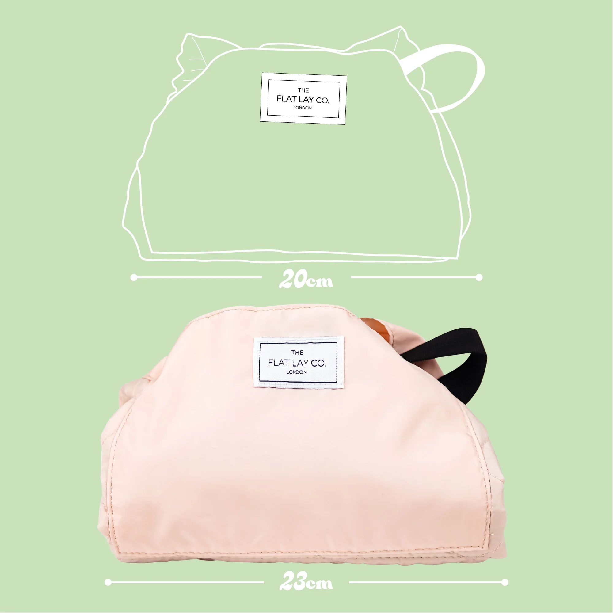 XXL Drawstring Flat Lay Makeup Bag - Tropical Leaves - Image 7