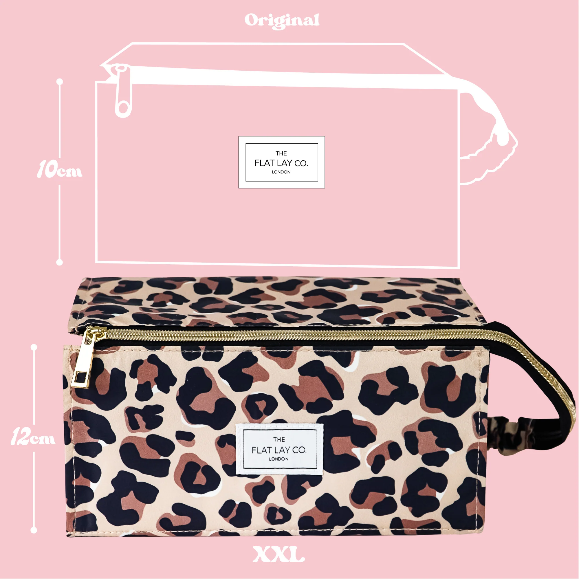 XXL Flat Lay Makeup Box Bag - Tropical Leaves - Image 4
